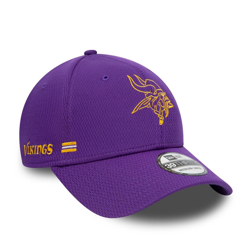 Minnesota Vikings - New Era 39Thirty Stretch Cap - NFL 2020 Sideline Home - Purple / Yellow