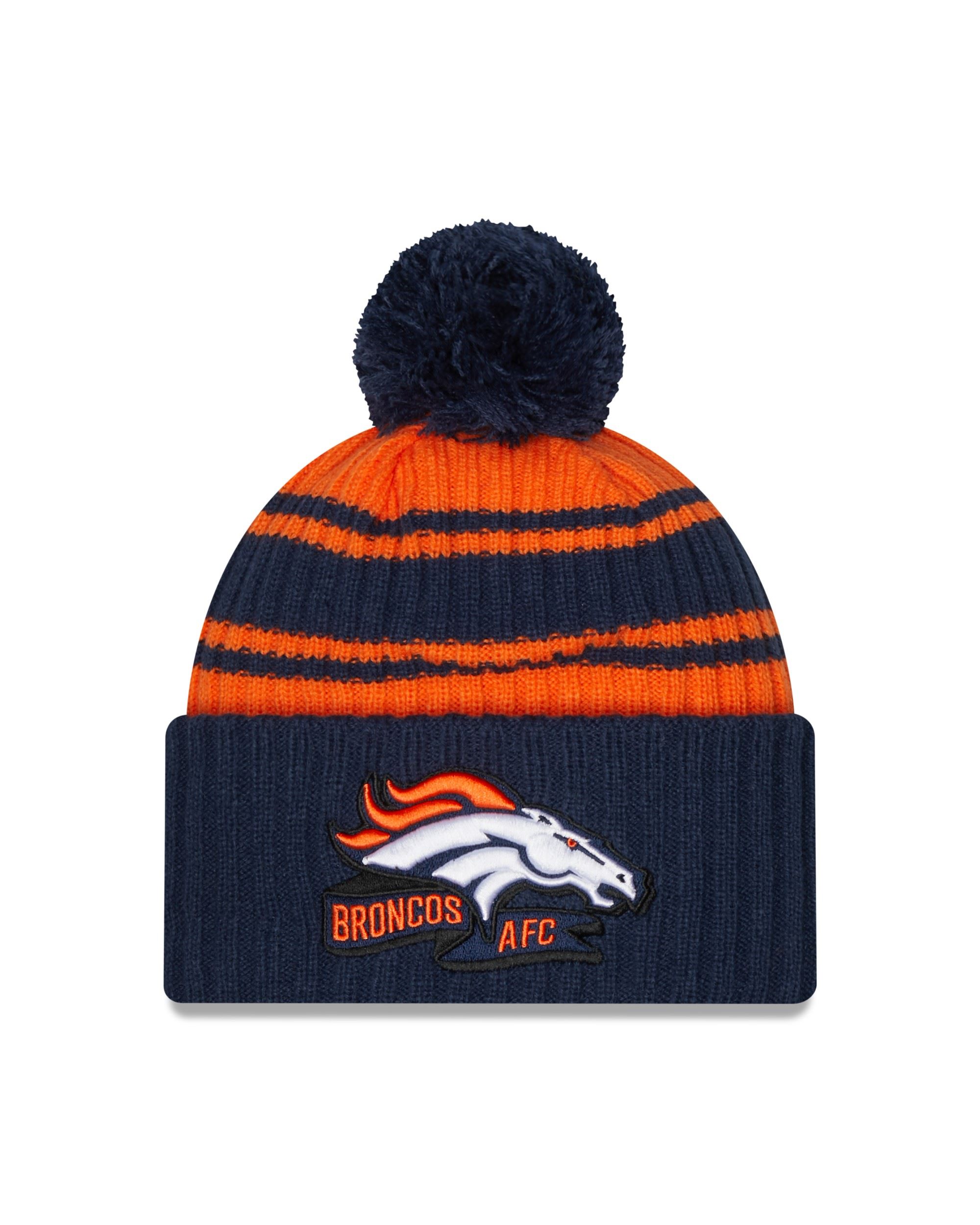 Denver Broncos NFL 2022 Sideline Sport Knit Blue Orange Beanie New Era