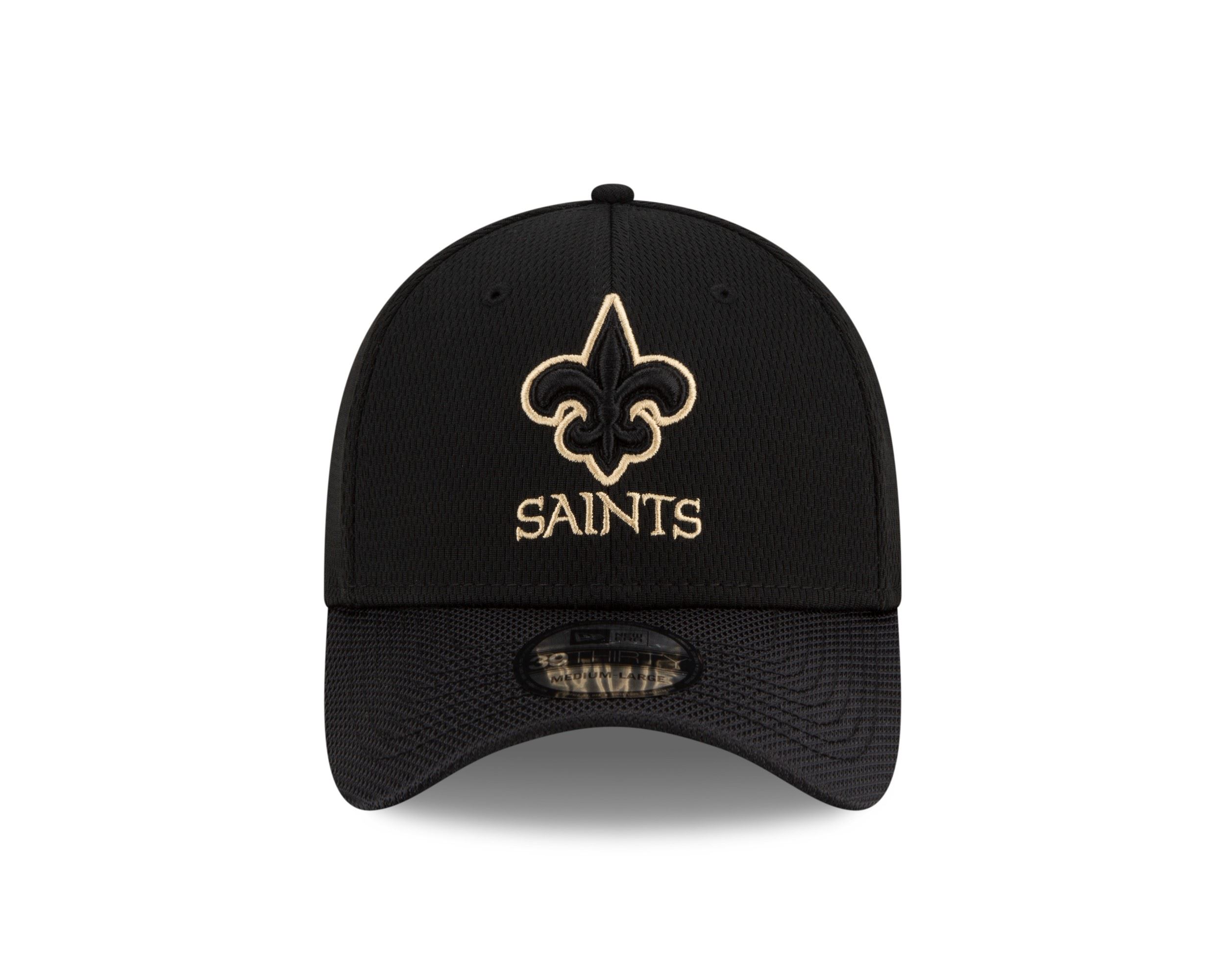 New Orleans Saints NFL 2021 Sideline Black 39Thirty Stretch Cap New Era