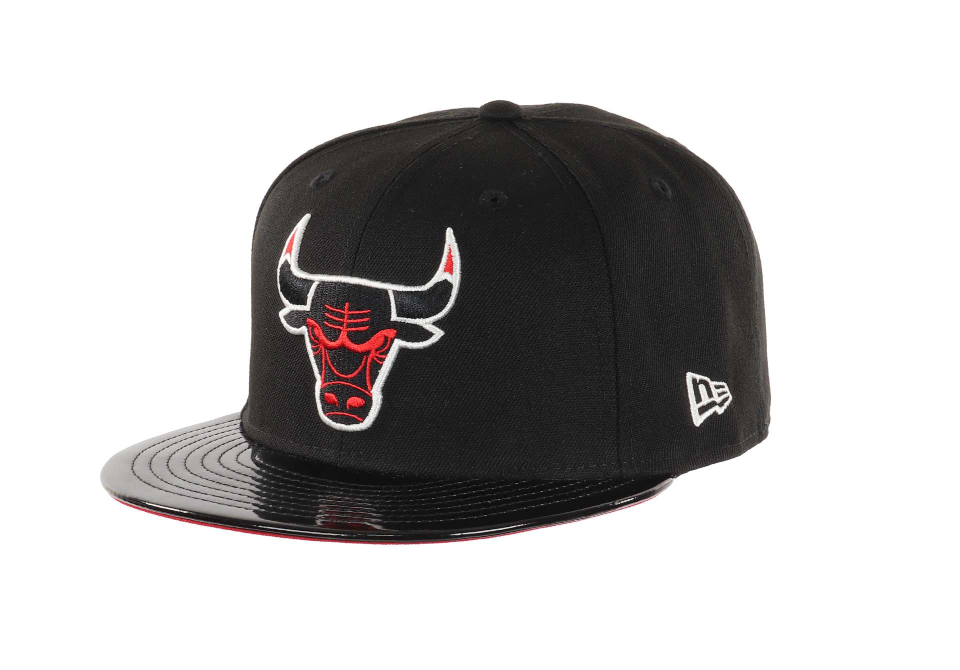 Chicago Bulls NBA Trophy Sidepatch Black Red 59Fifty Basecap New Era
