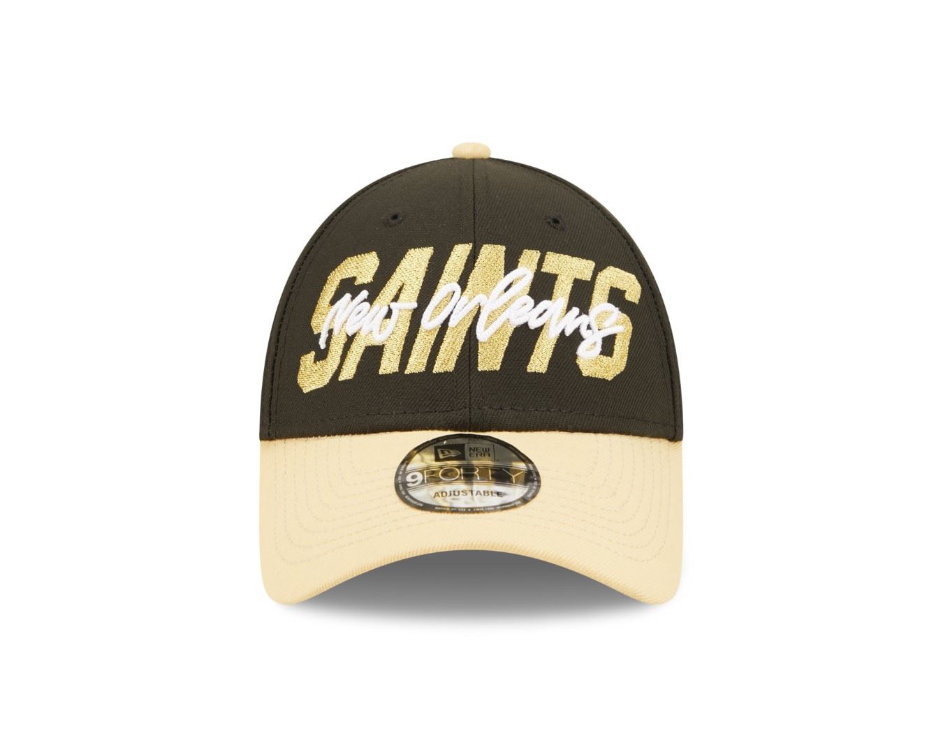 New Orleans Saints 2022 NFL Draft Black Gold 9Forty Snapback Cap New Era