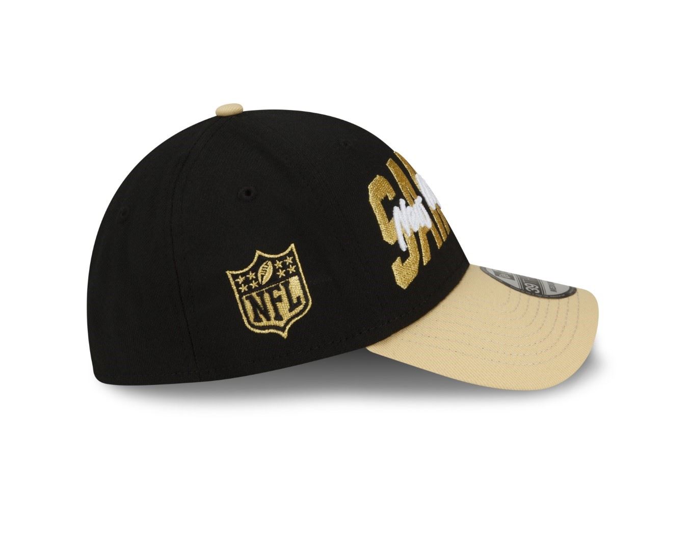 New Orleans Saints 2022 NFL Draft Black Gold 39Thirty Stretch Cap New Era