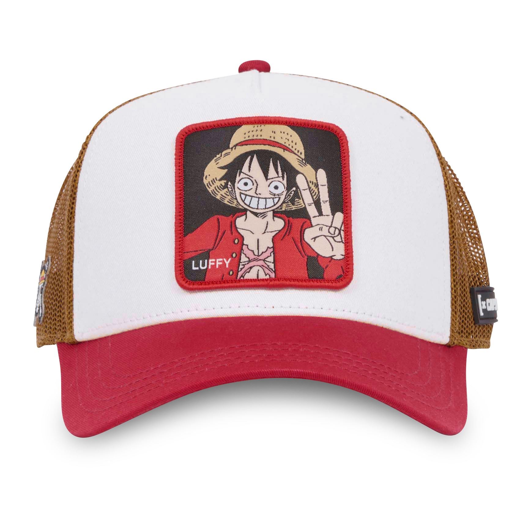 Luffy One Piece Red White Trucker Cap Capslab