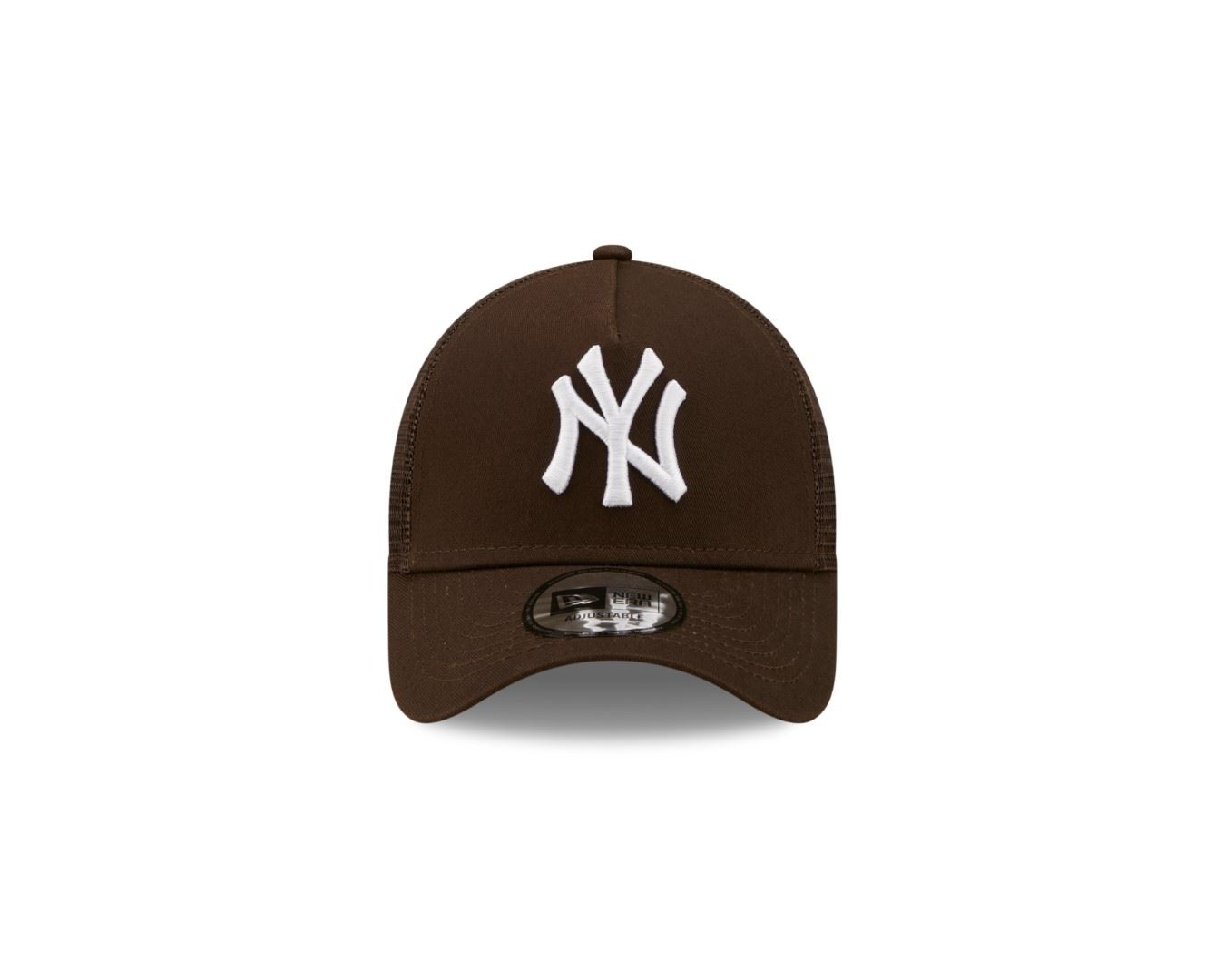 New York Yankees MLB League Essential Brown 9Forty Kids A-Frame Adjustable Trucker Cap New Era