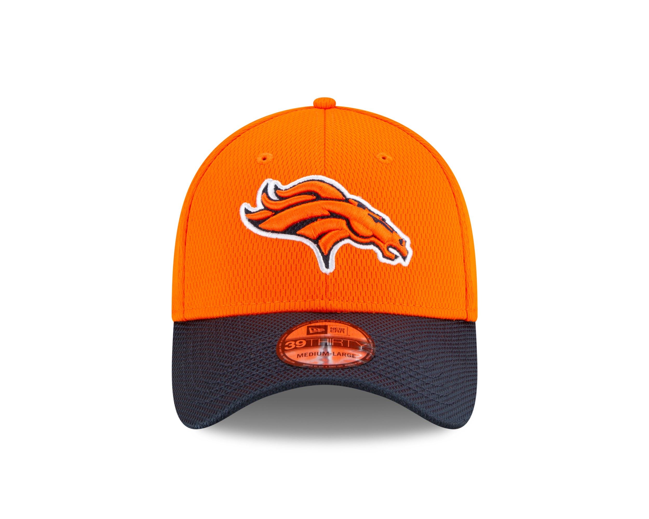 Denver Broncos NFL 2021 Sideline Orange 39Thirty Stretch Cap New Era