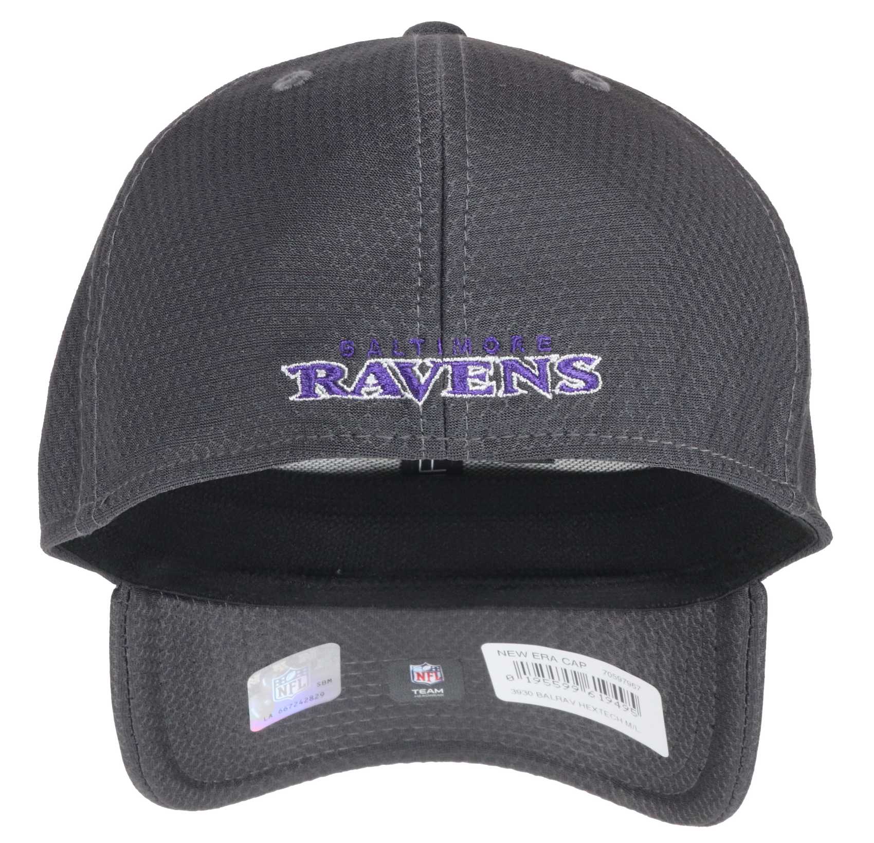 Baltimore Ravens NFL Hex Tech 39Thirty Stretch Cap New Era