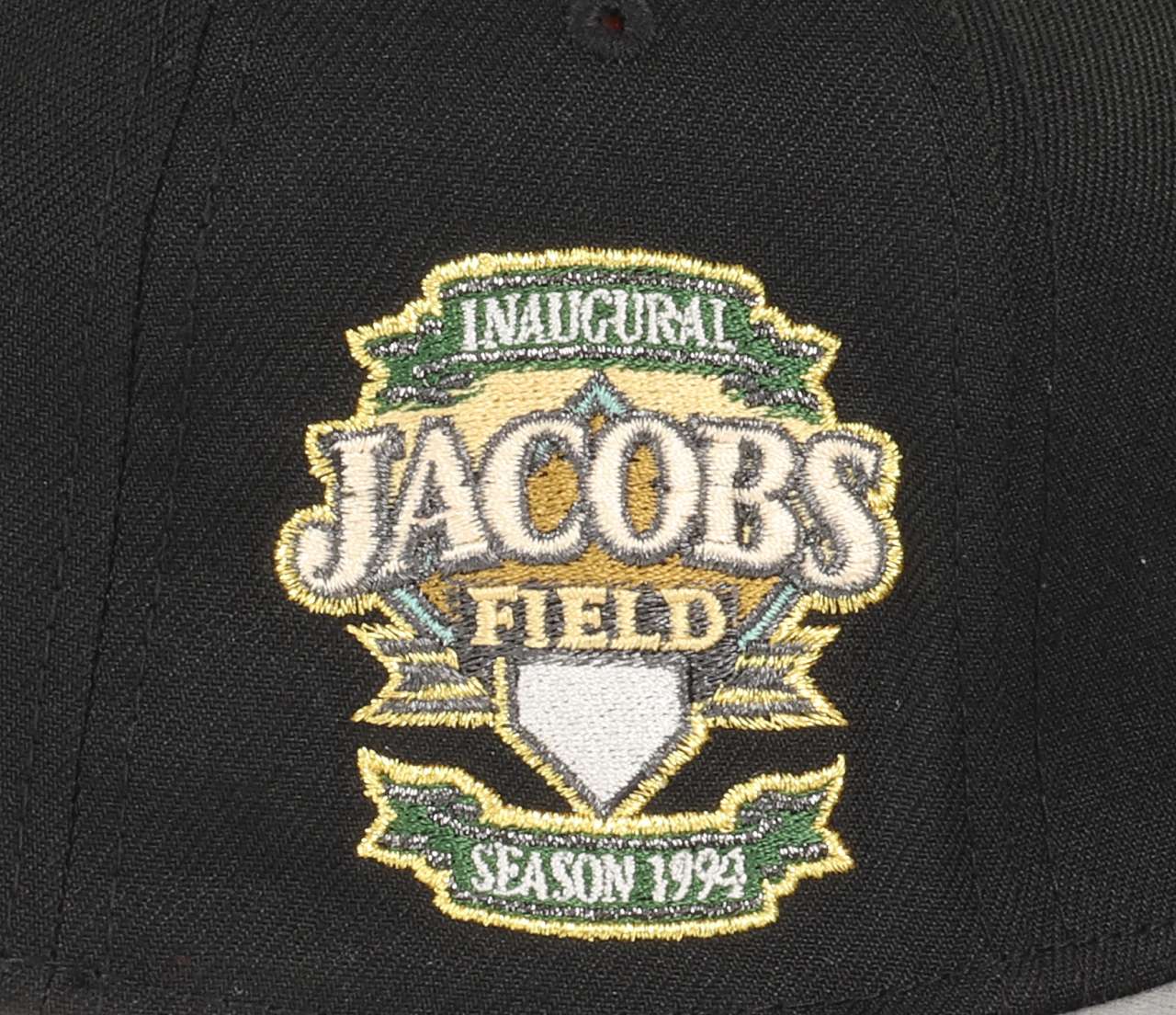 Cleveland Indians MLB Jacobs Field 10th Anniversary Sidepatch Black Misty Green 59Fifty Basecap New Era