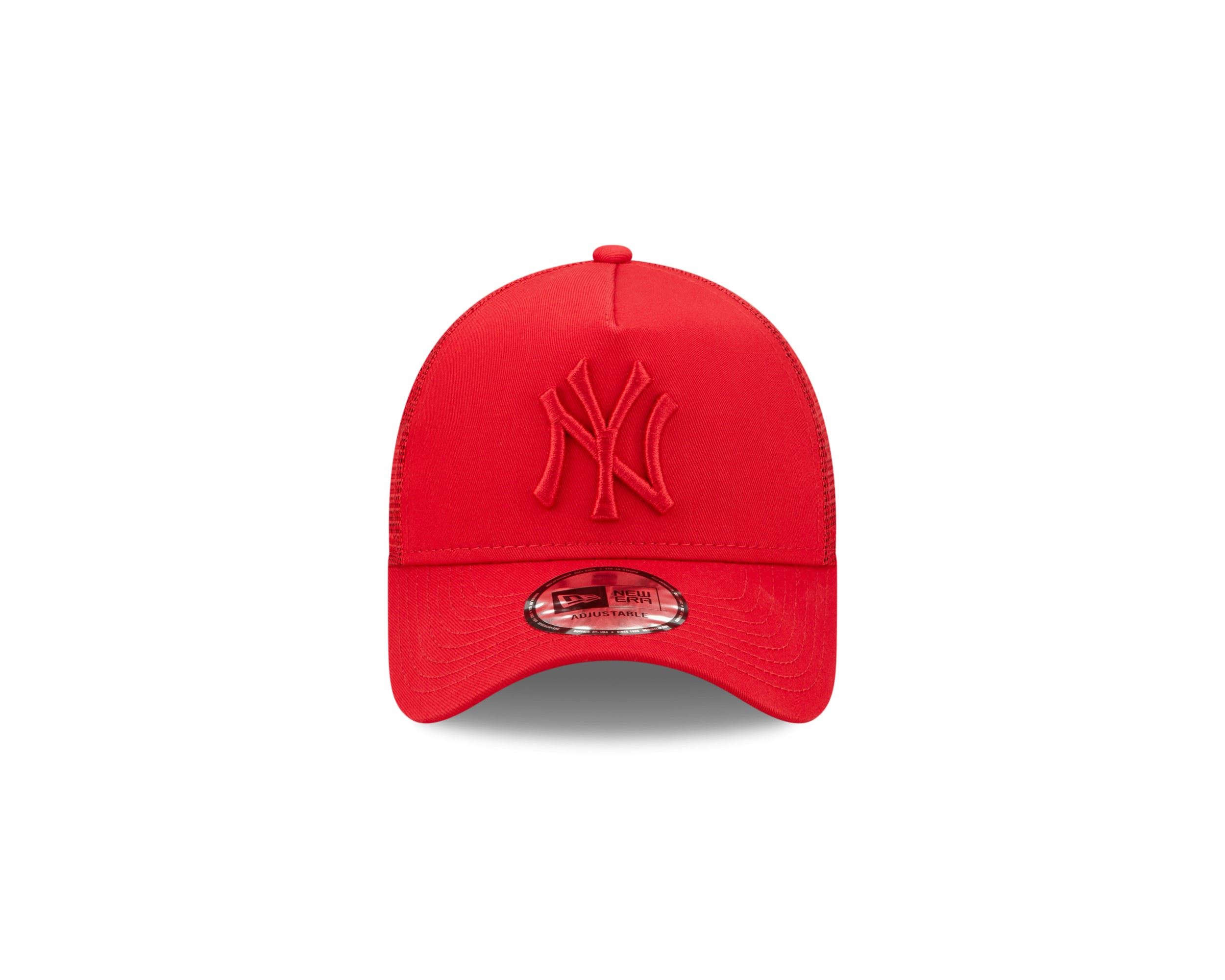 New York Yankees MLB Tonal Mesh Scarlet Red 9Forty Kids A-Frame Adjustable Trucker Cap New Era