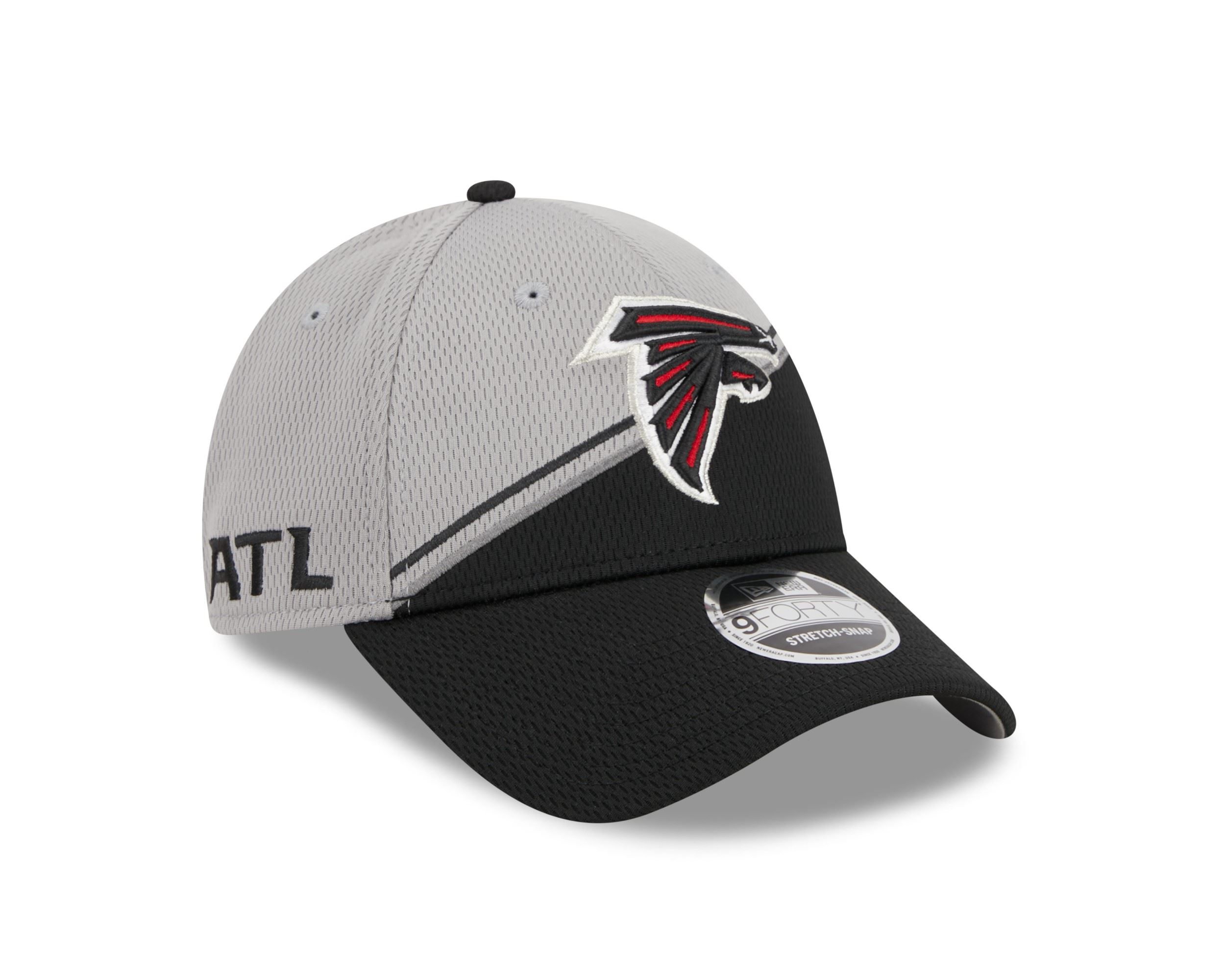 Atlanta Falcons NFL 2023 Sideline Grey Black 9Forty Stretch Snapback Cap New Era