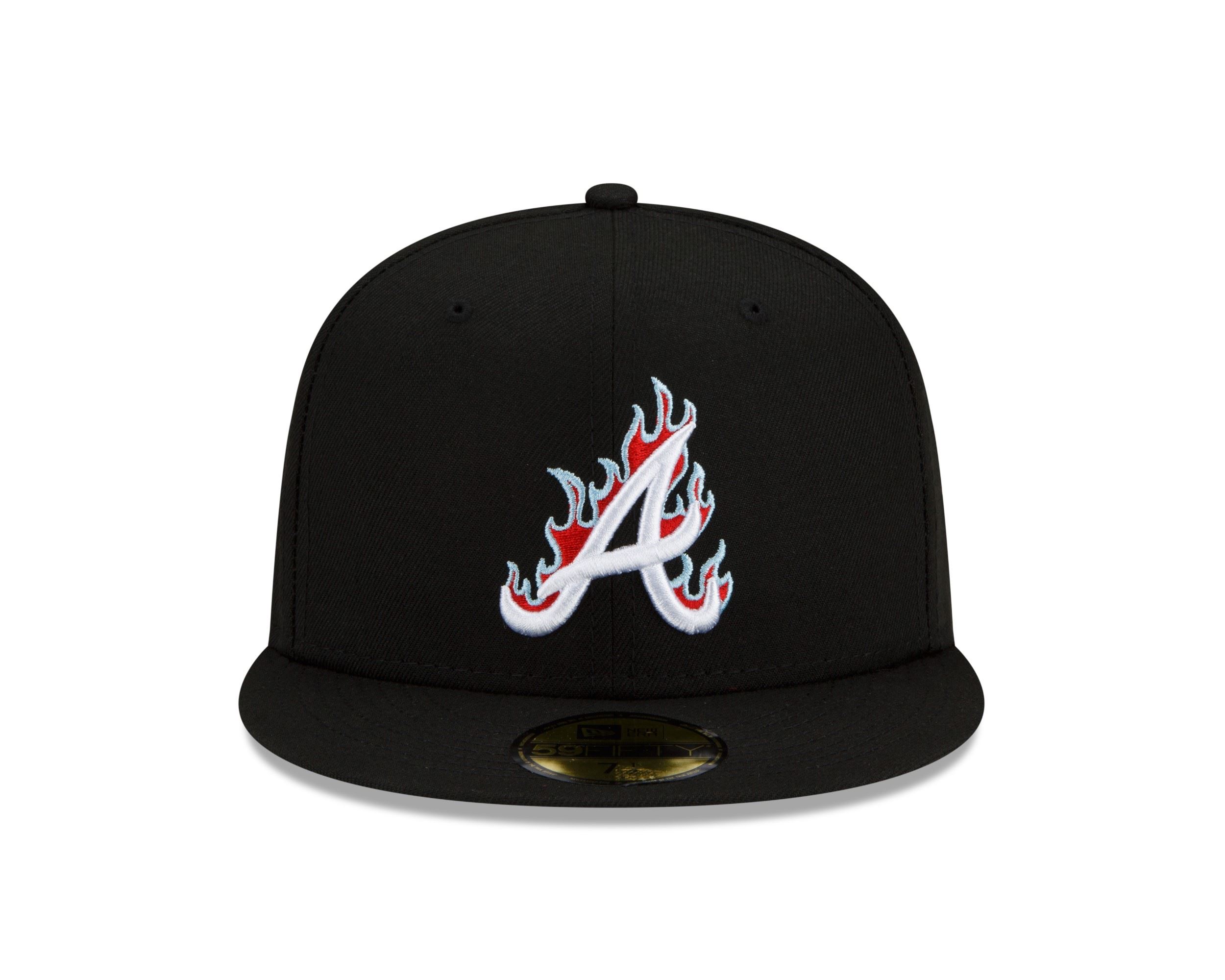 Atlanta Braves Black MLB Team Fire 59Fifty Basecap New Era