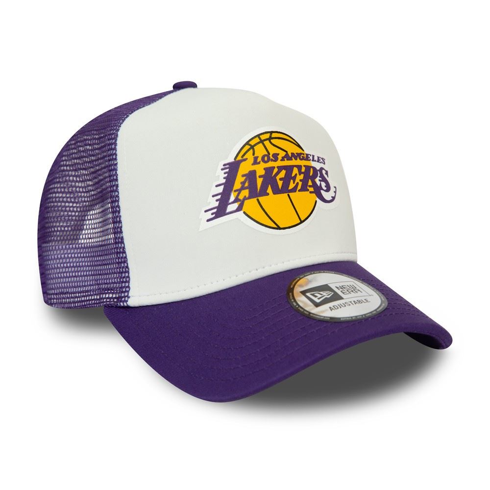 Los Angeles Lakers Team Colour Block A-Frame Adjustable Trucker Cap New Era 