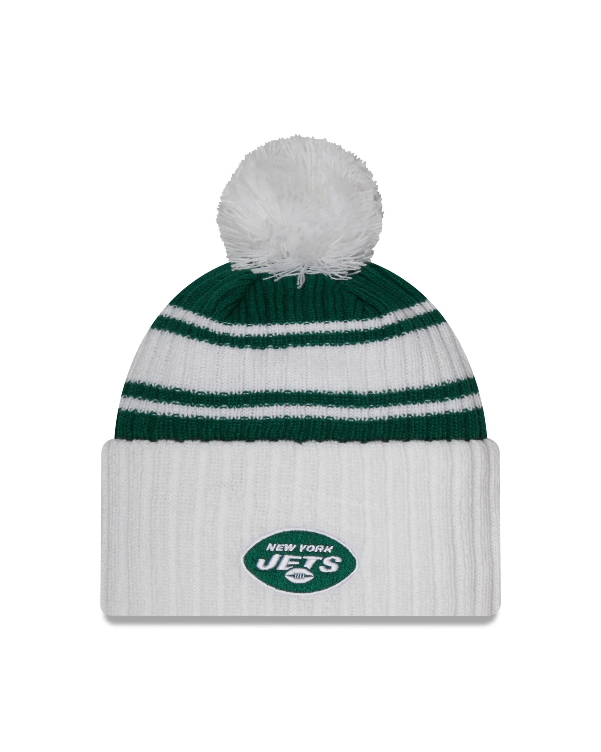 New York Jets NFL 2022 Sideline Sport Knit White Green Beanie New Era
