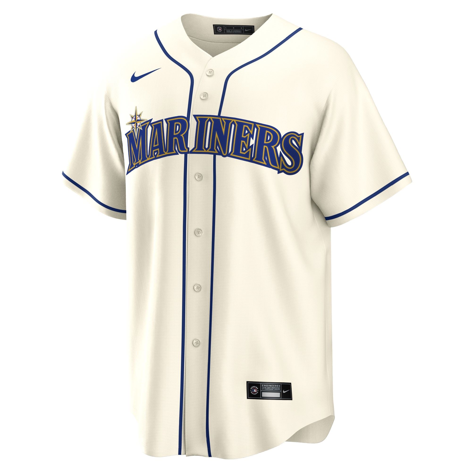 Seattle Mariners Off-White Official MLB Replica Alternate Road Jersey Nike
