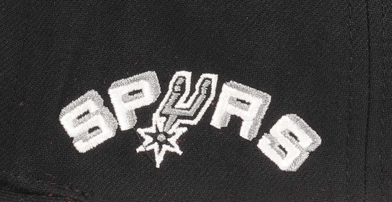 San Antonio Spurs NBA Icon Grail Pro Snapback Hardwood Claasic Cap Pro Crown Fit Black Mitchell & Ness