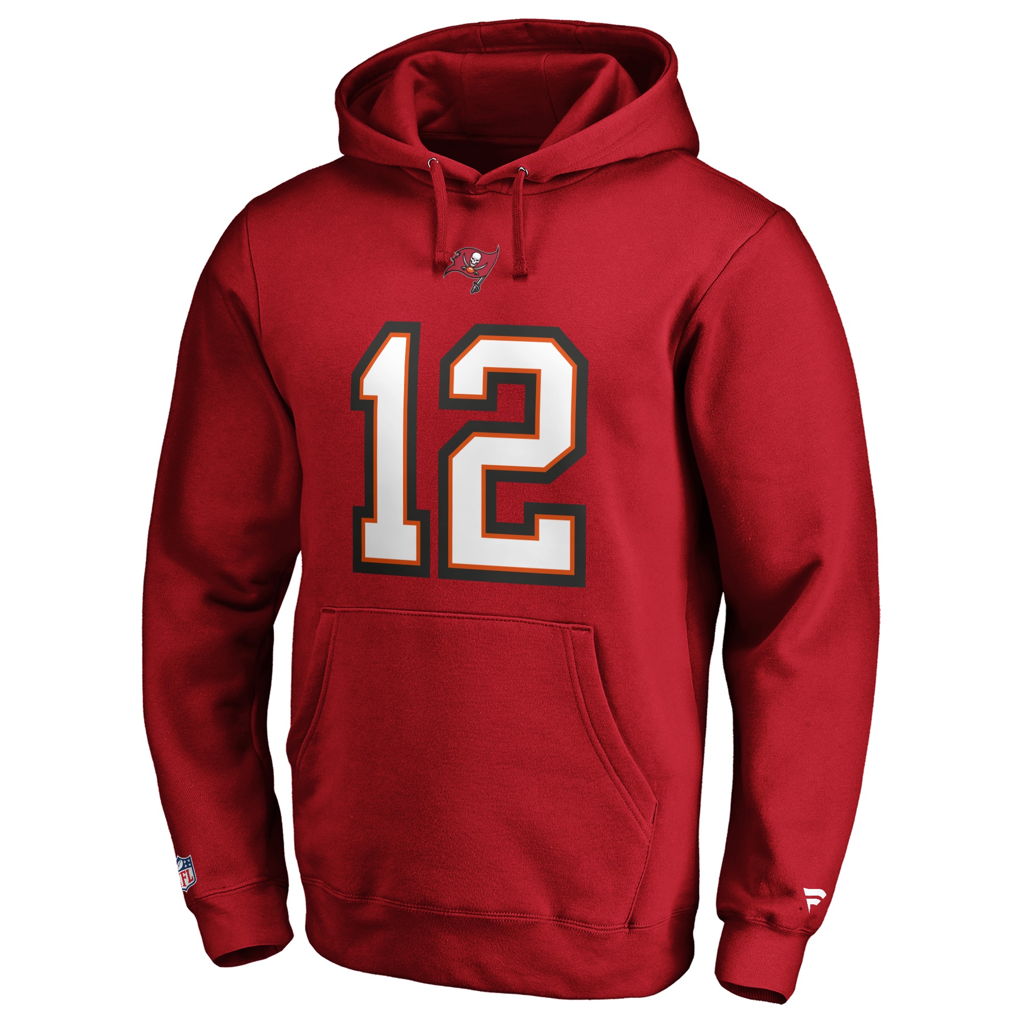 Tom Brady #12 Tampa Bay Buccaneers Iconic Name and Number Graphic Hoody Fanatics