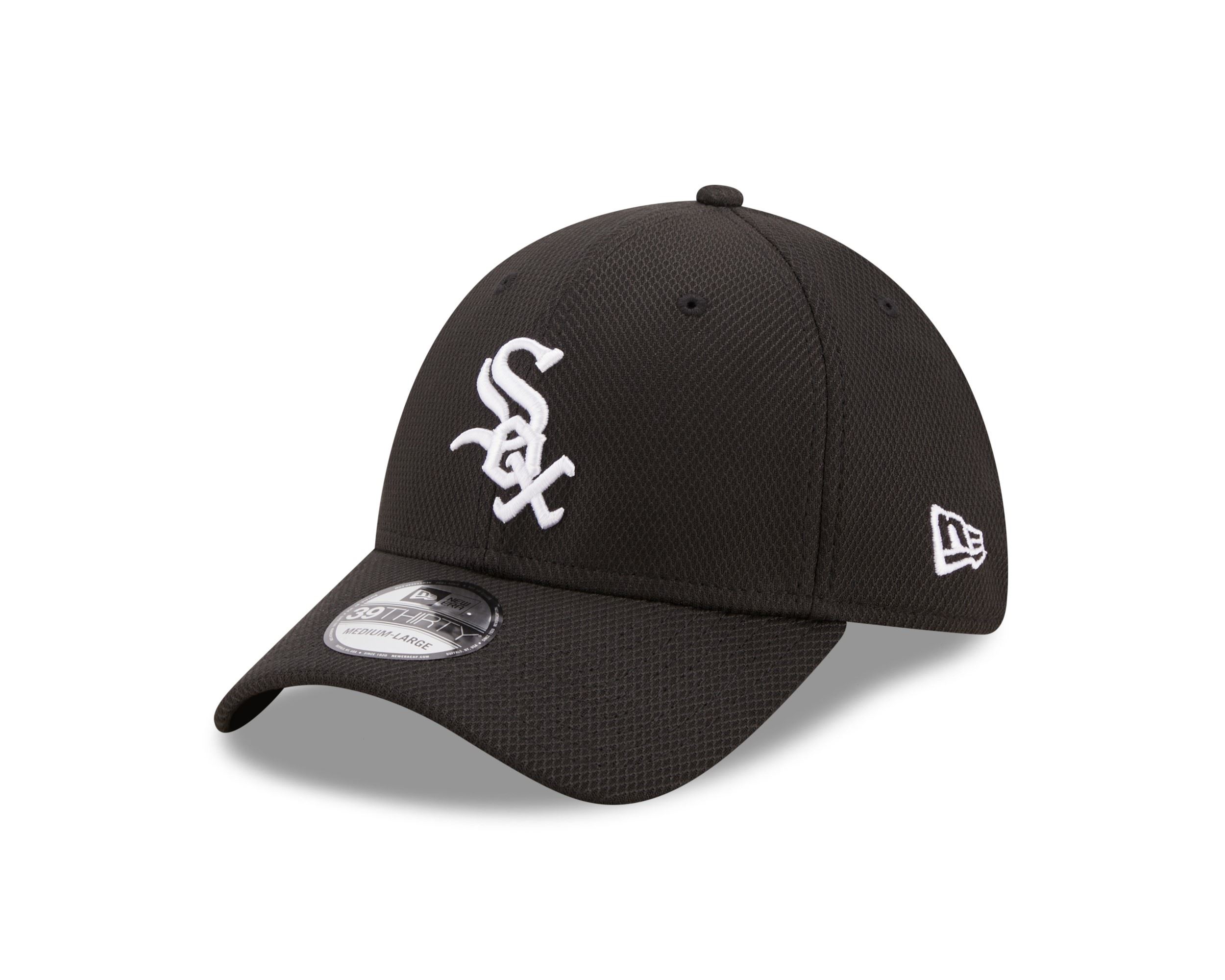 Chicago White Sox MLB Diamond Era Black 39Thirty Stretch Cap New Era