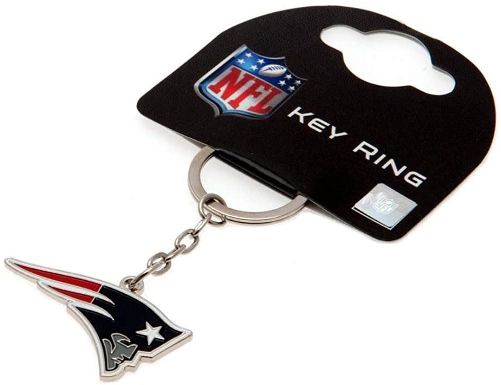 New England Patriots NFL Crest Keyring Schlüsselanhänger Blue Forever Collectibles