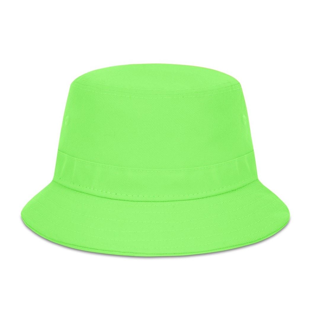 NE Essential Bucket Hat Neon Green Fishing Hat New Era