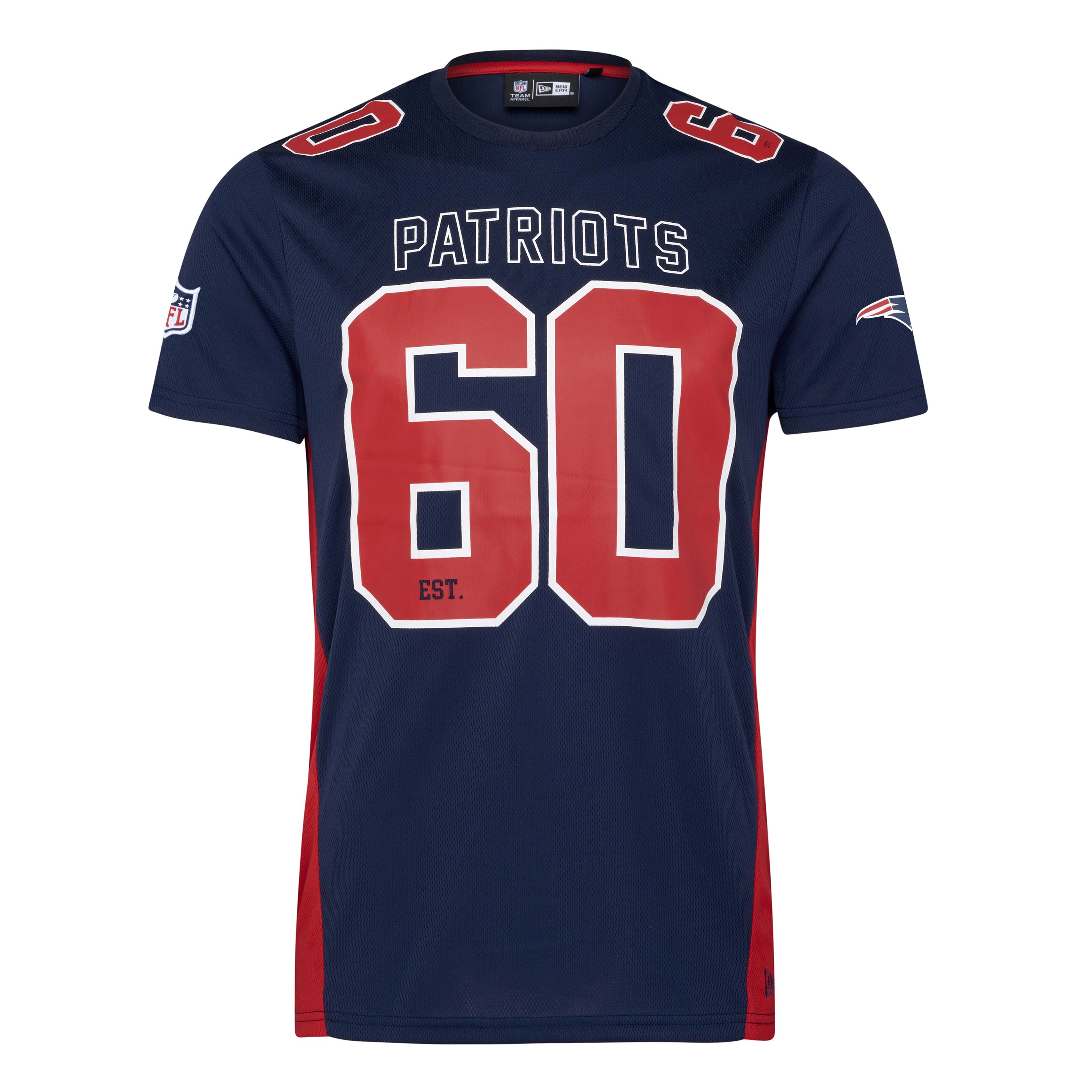 New England Patriots NFL Established Number Mesh Tee Blue T-Shirt New Era