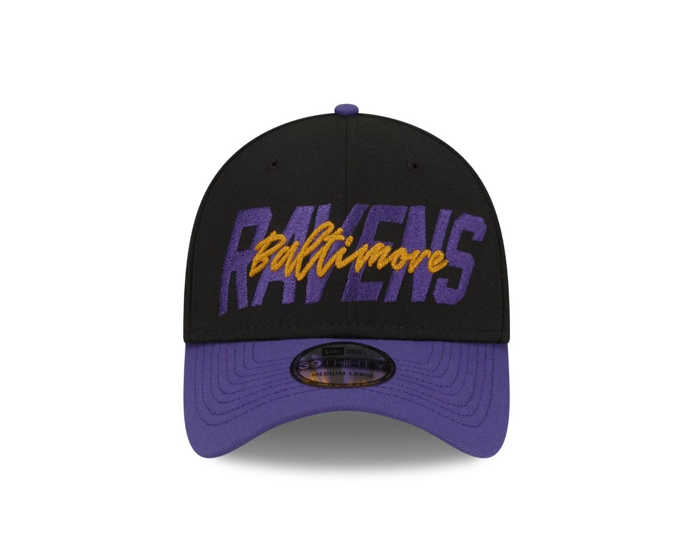 Baltimore Ravens 2022 NFL Draft Black Purple 39Thirty Stretch Cap New Era