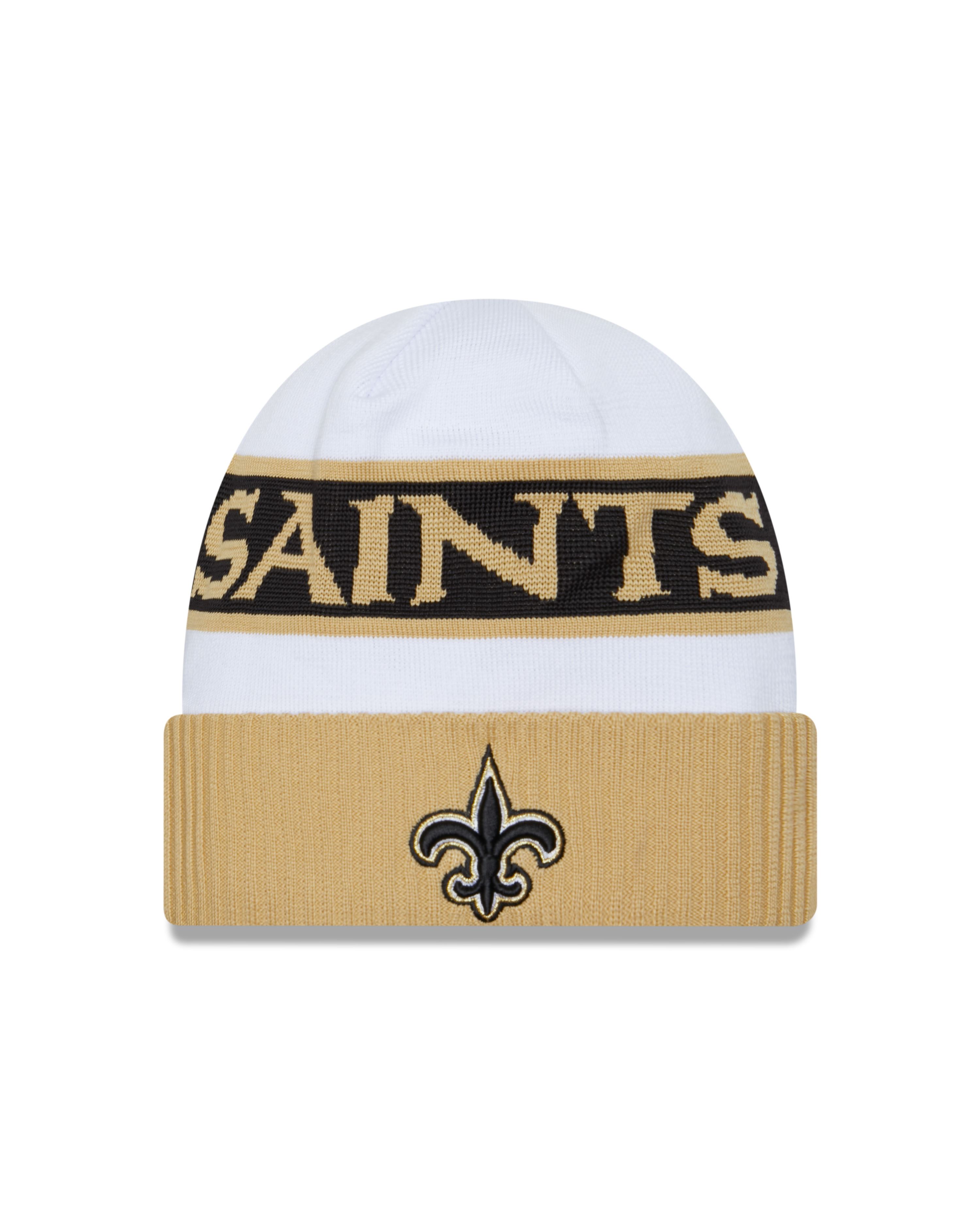 New Orleans Saints NFL 2023  Sideline Tech Knit OTC White Beanie New Era