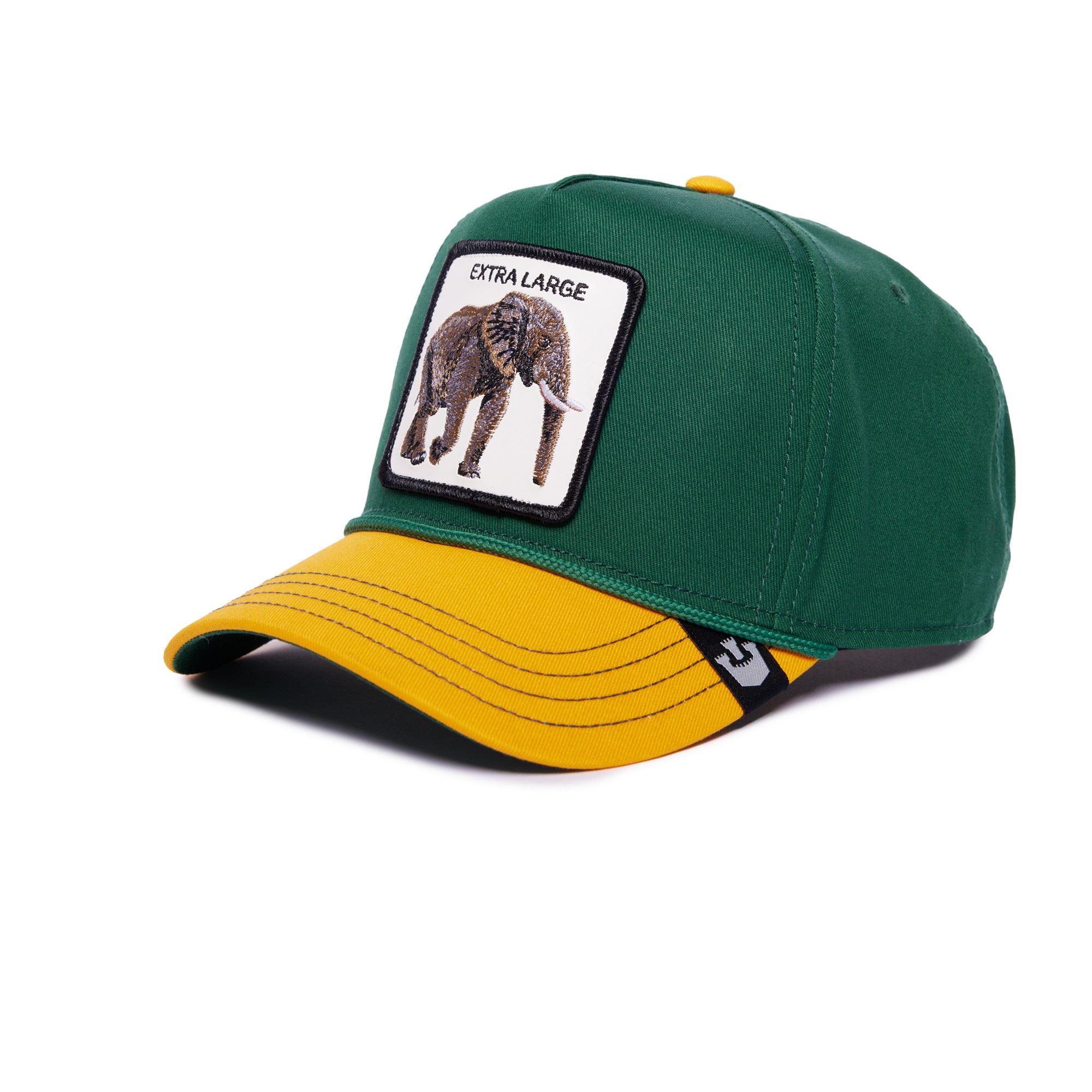 Extra Large Elephant Green Yellow Adjustable Snapback Cap Goorin Bros