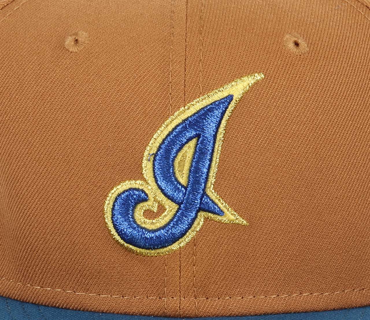 Cleveland Indians MLB Jacobs Field 10th Anniversary Sidepatch Brown Gold Blue 59Fifty Basecap New Era