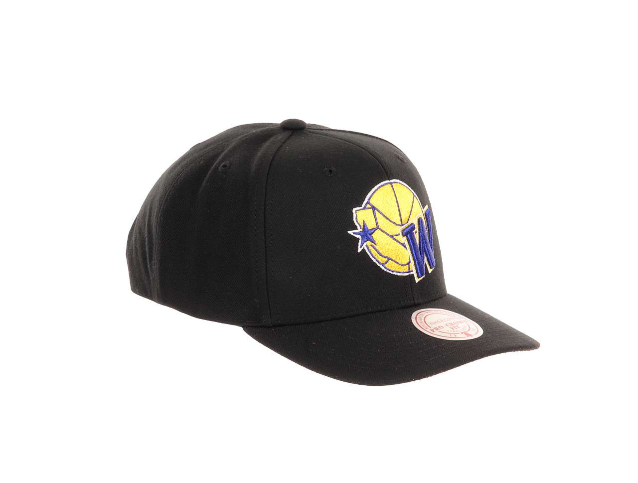 Golden State Warriors NBA Icon Grail Pro Snapback Hardwood Claasic Cap Pro Crown Fit Black Mitchell & Ness