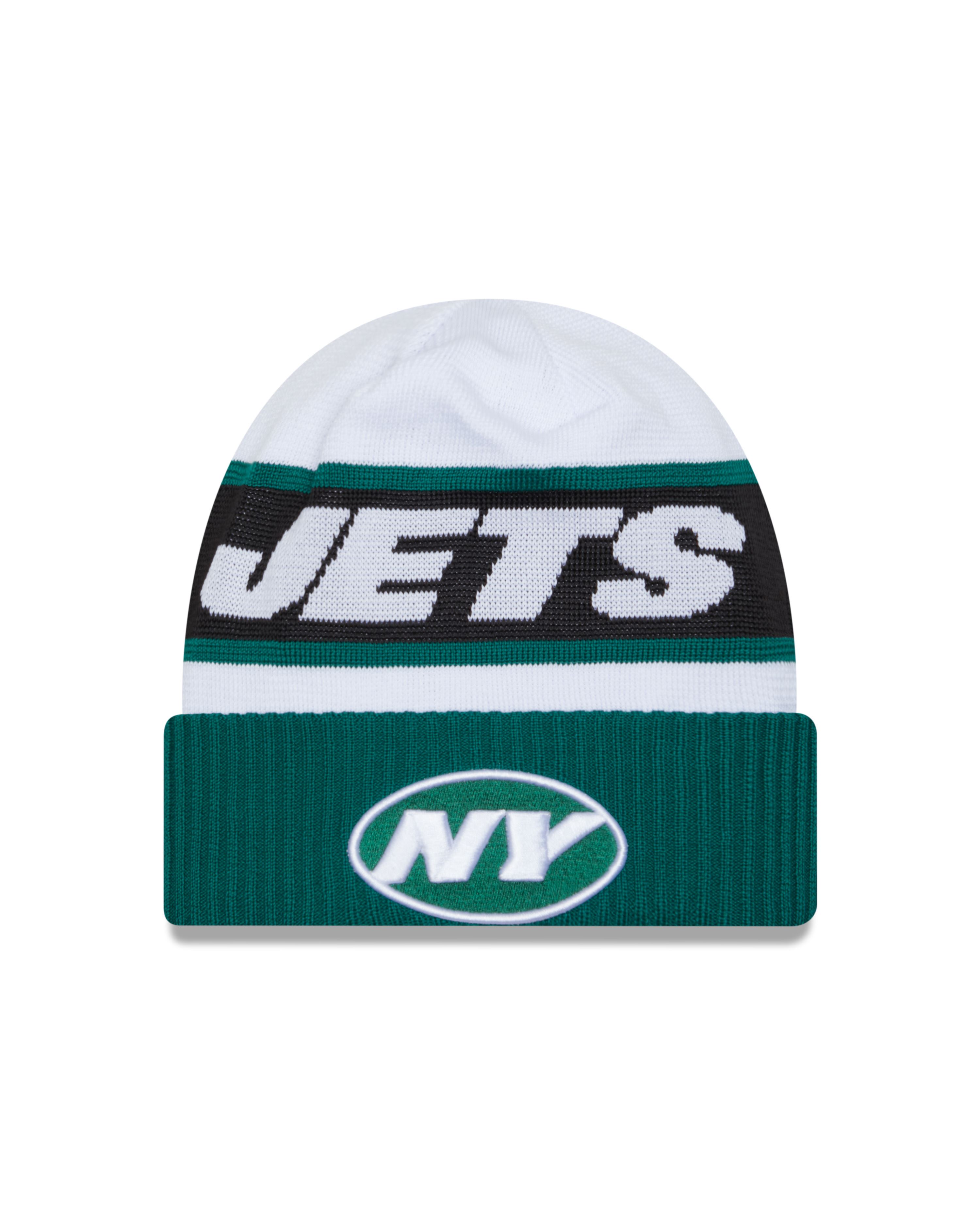 New York Jets NFL 2023  Sideline Tech Knit OTC White Beanie New Era