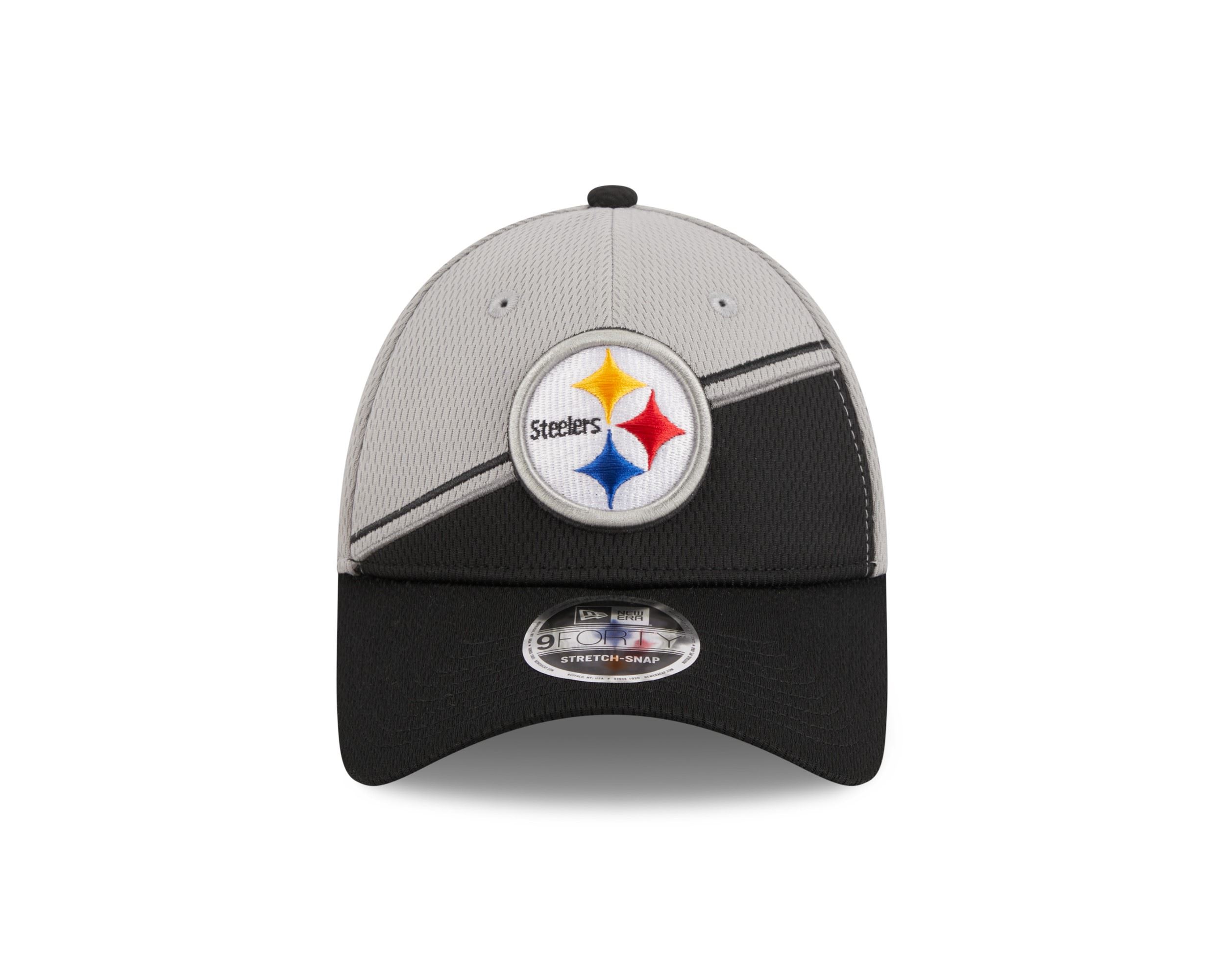 Pittsburgh Steelers NFL 2023 Sideline Grey Black 9Forty Stretch Snapback Cap New Era