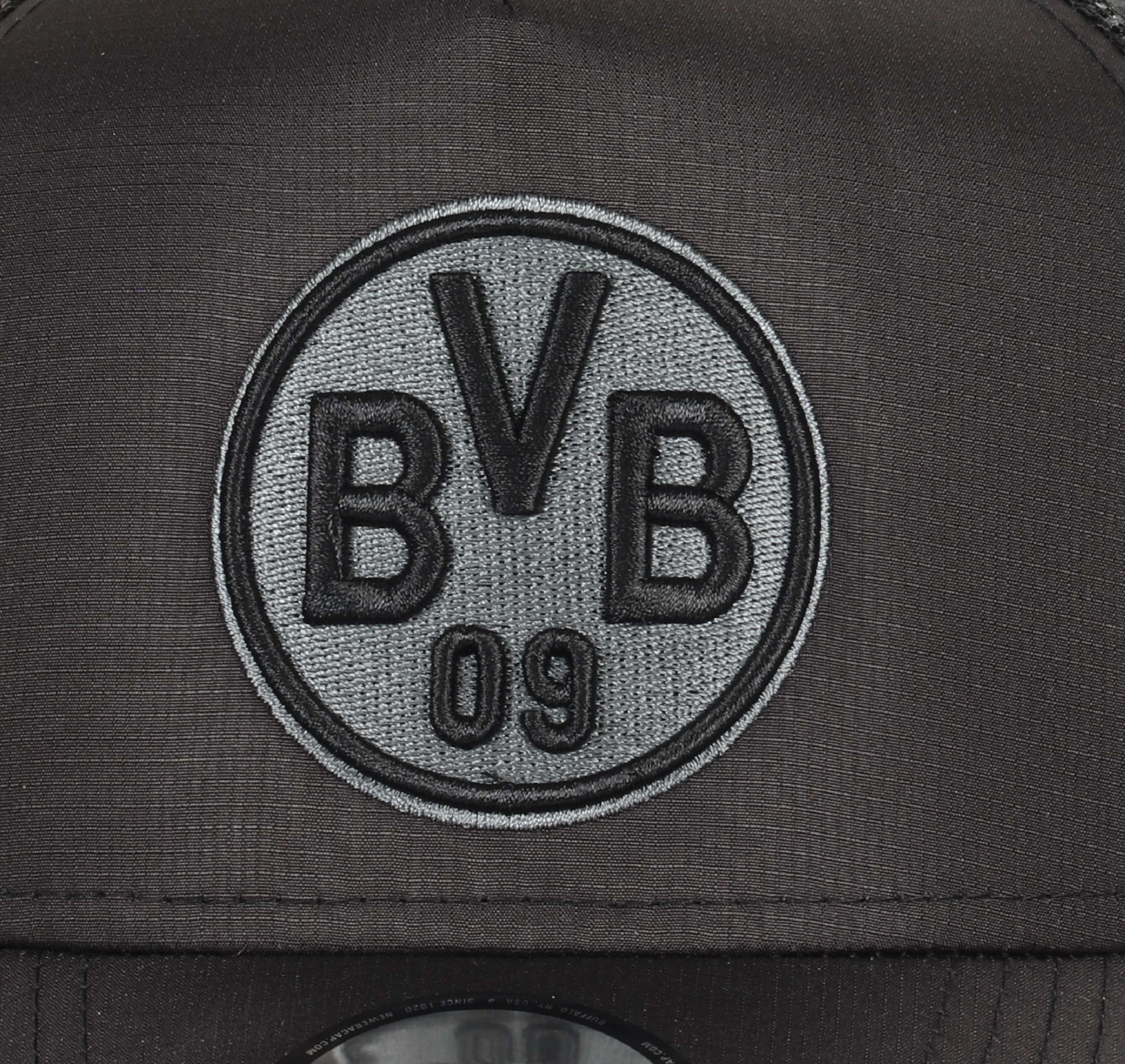 BVB 09 Borussia Dortmund Schwarz Verstellbare A-Frame Trucker Cap New Era