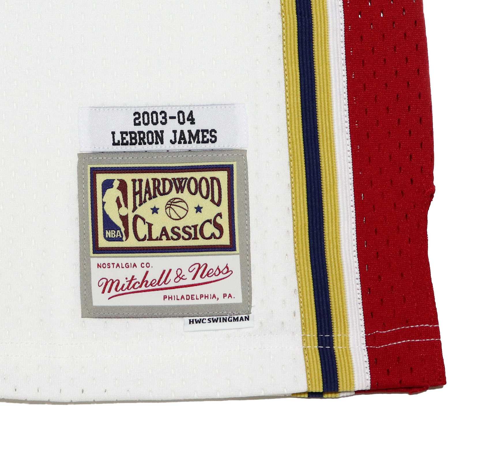  LeBron James #23 Cleveland Cavaliers  NBA Swingman Jersey  White/White Mitchell & Ness 