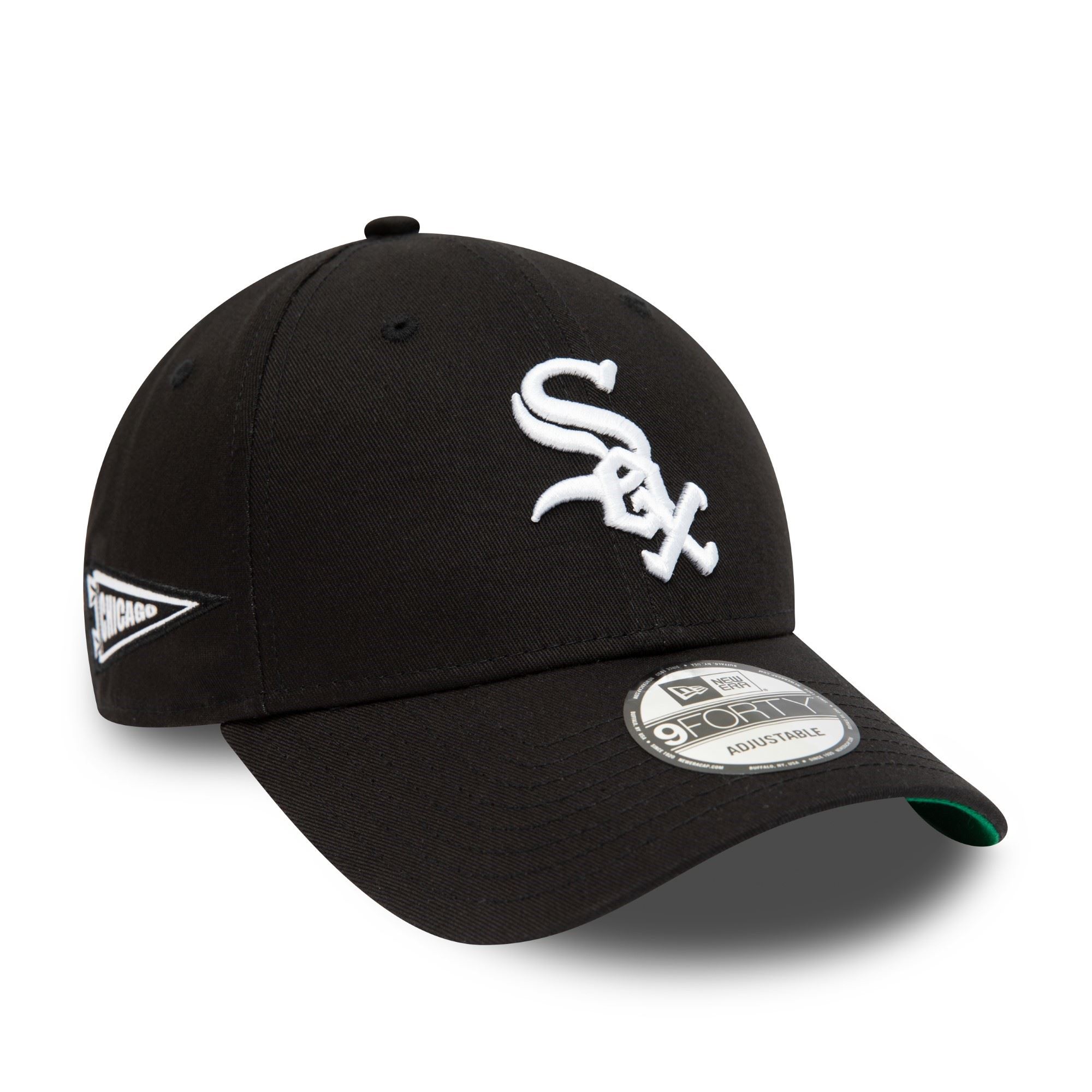 Chicago White Sox MLB Team Side Patch Black 9Forty Adjustable Cap New Era
