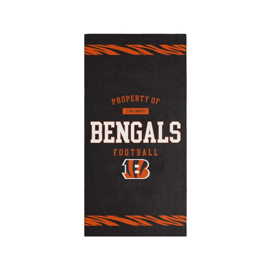 Cincinnati Bengals NFL 2024 Beach Towel Bath towel Hand towel Black Foco