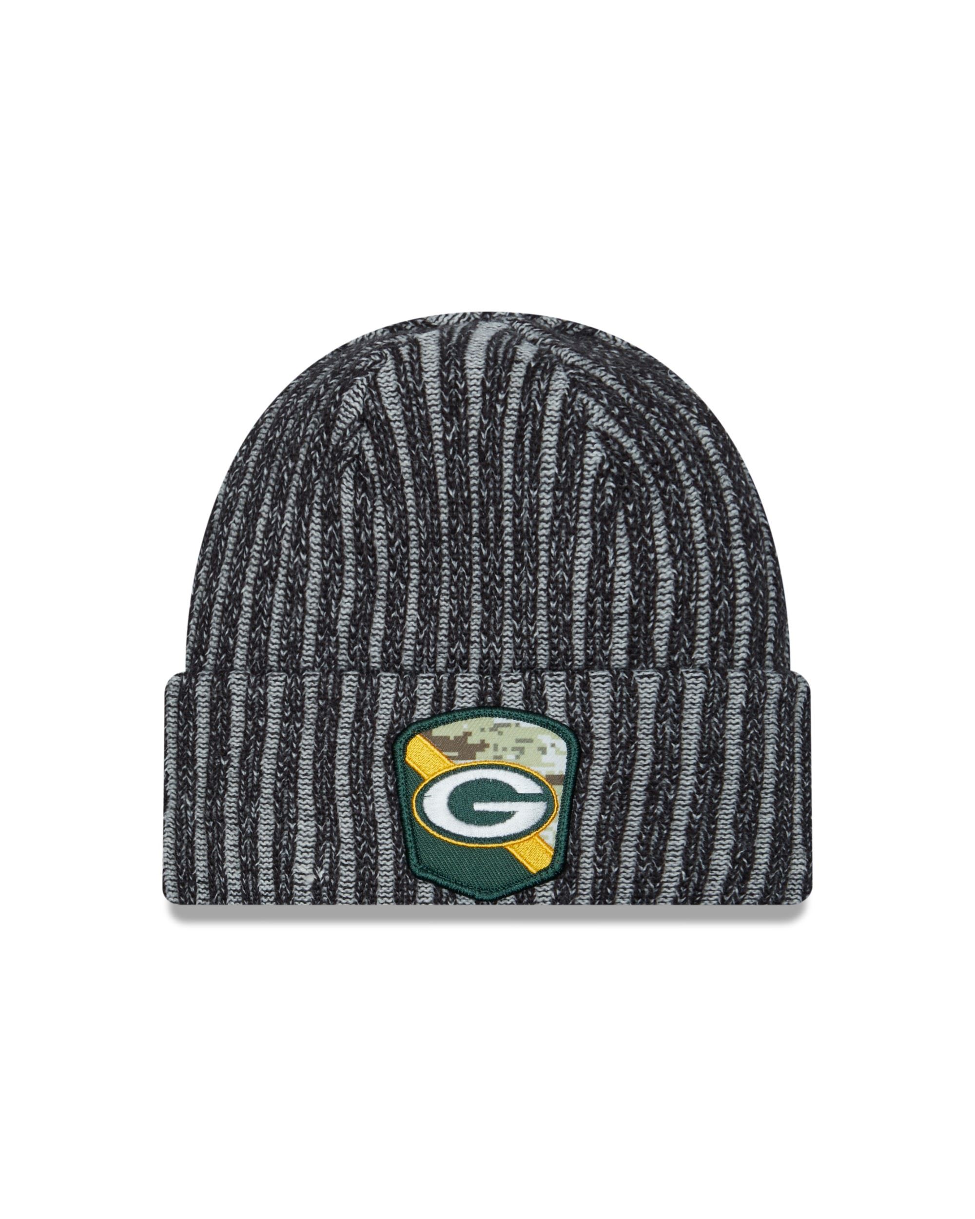 Green Bay Packers NFL Salute to Service 2023 Black Cuff Knit Beanie New Era