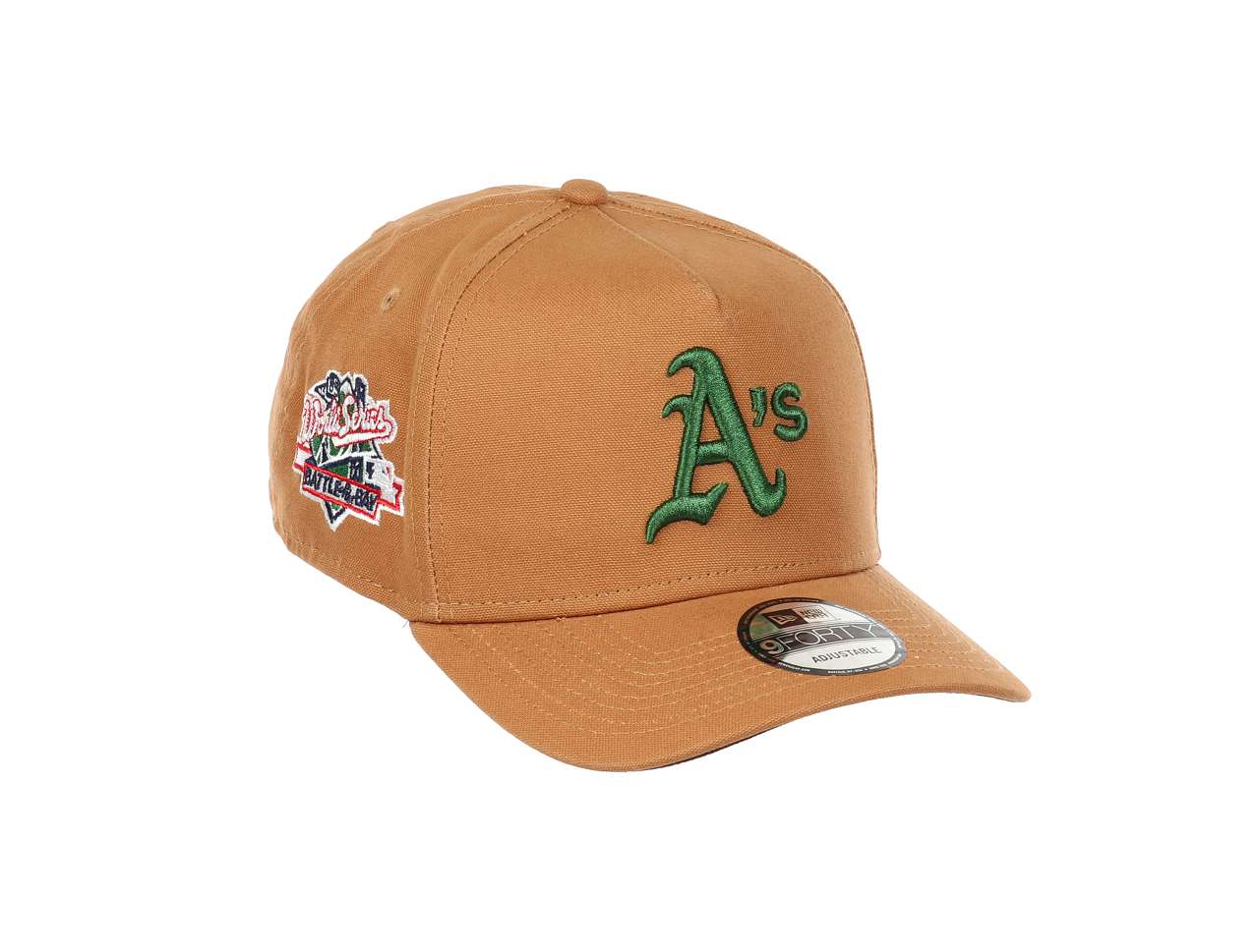 Oakland Athletics MLB World Series 1989 Battle of the Bay Sidepatch Brown 9Forty A-Frame Snapback Cap New Era