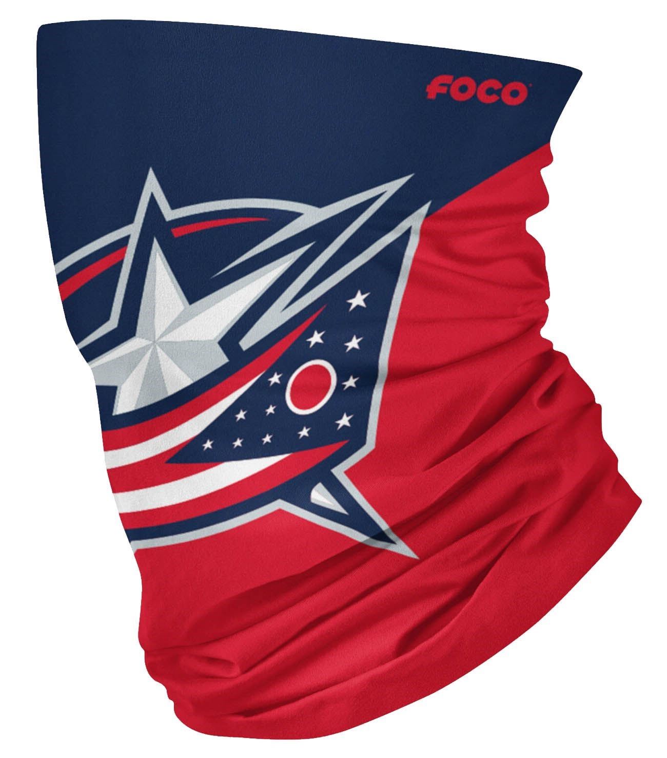 Columbus Blue Jackets NHL Colour Block Big Logo Gaiter Scarf Forever Collectibles