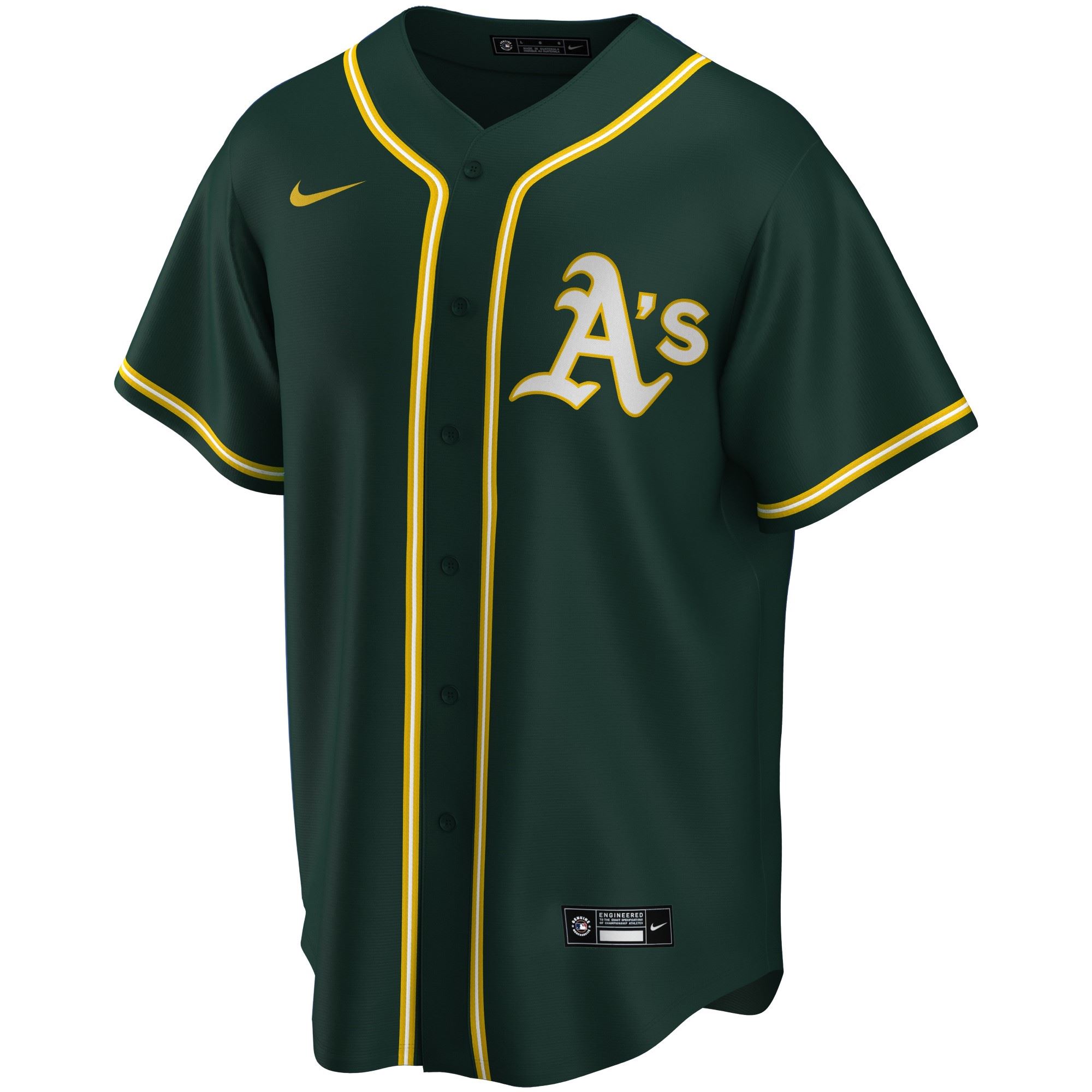 Oakland Athletics Official MLB Replica Alternate Jersey Dark Green Nike