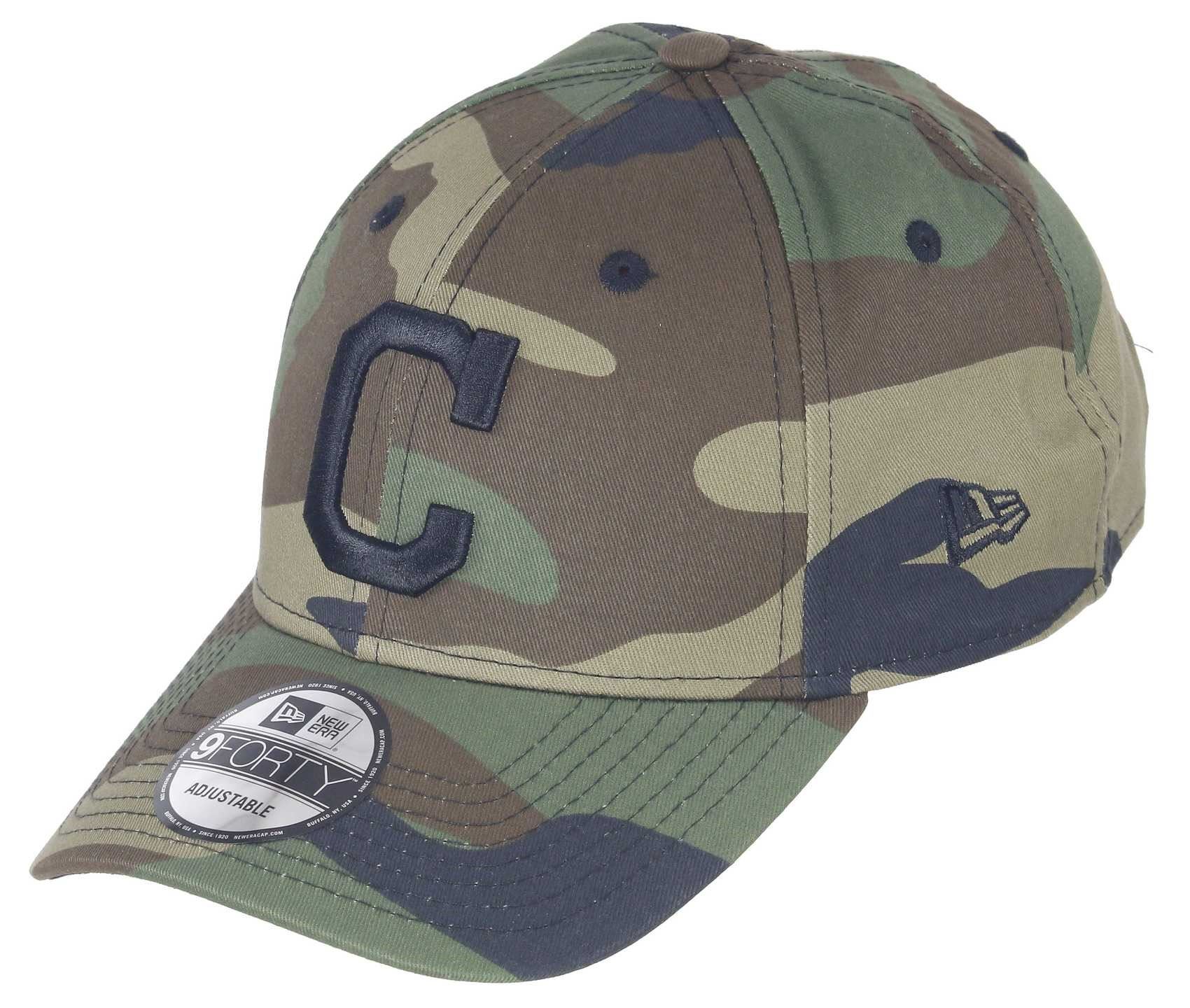 Cleveland Indians MLB Essential Camo 9Forty Adjustable Snapback Cap New Era 