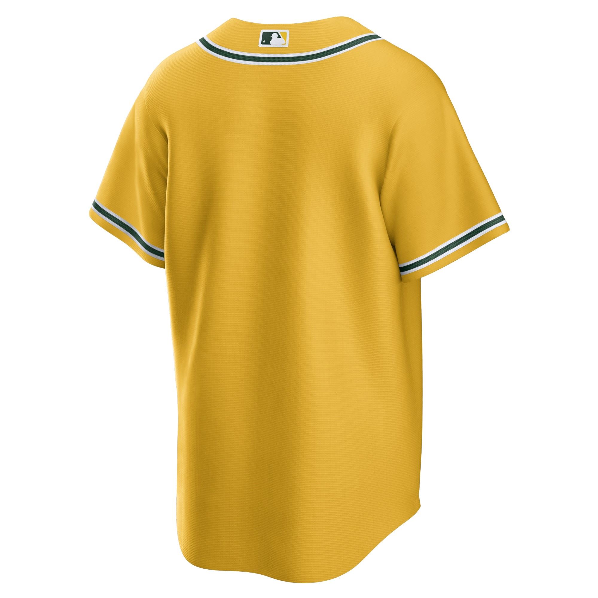 Oakland Athletics Yellow Official MLB Replica Alternate Jersey Nike