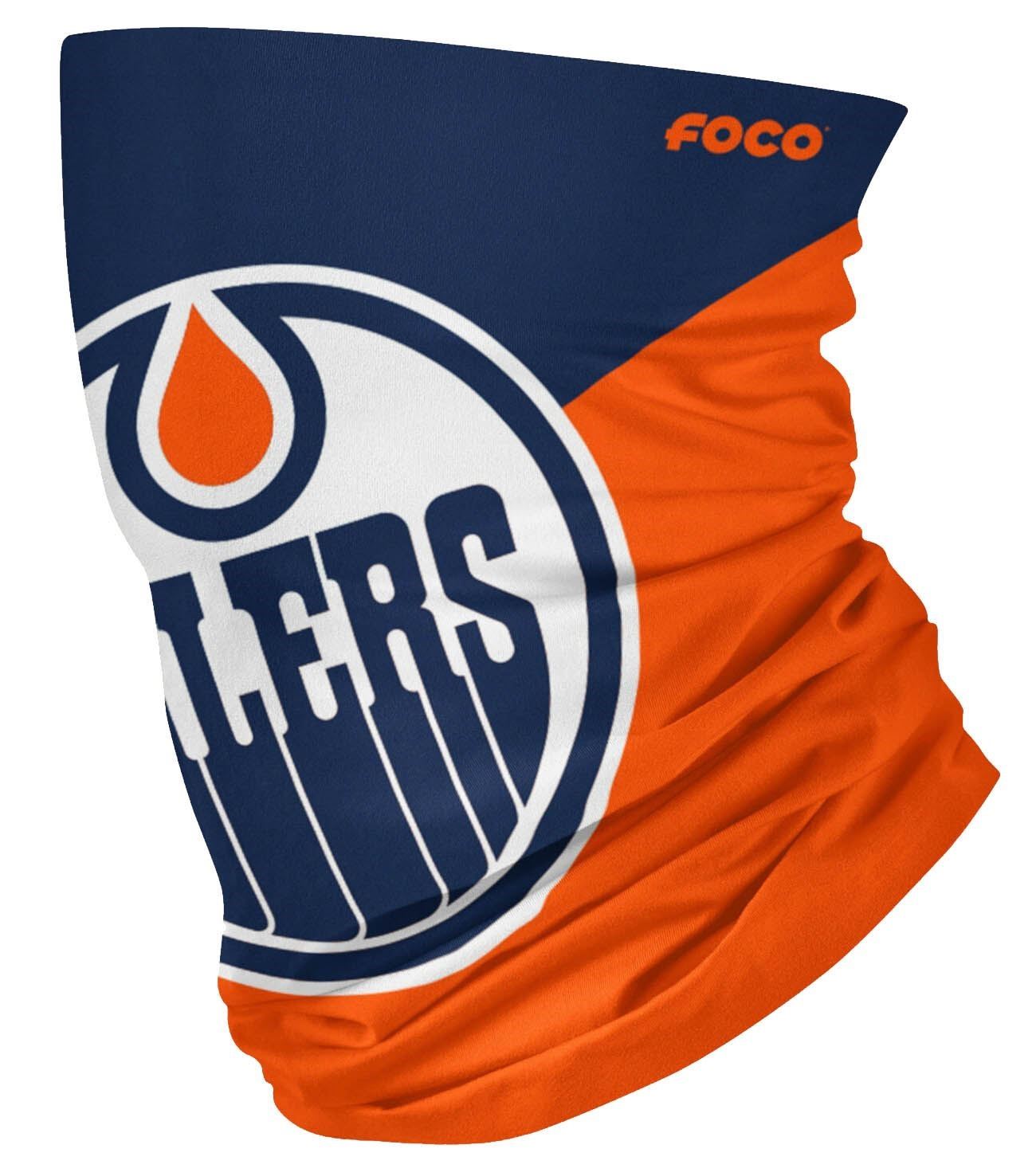 Edmonton Oilers NHL Colour Block Big Logo Gaiter Scarf Forever Collectibles