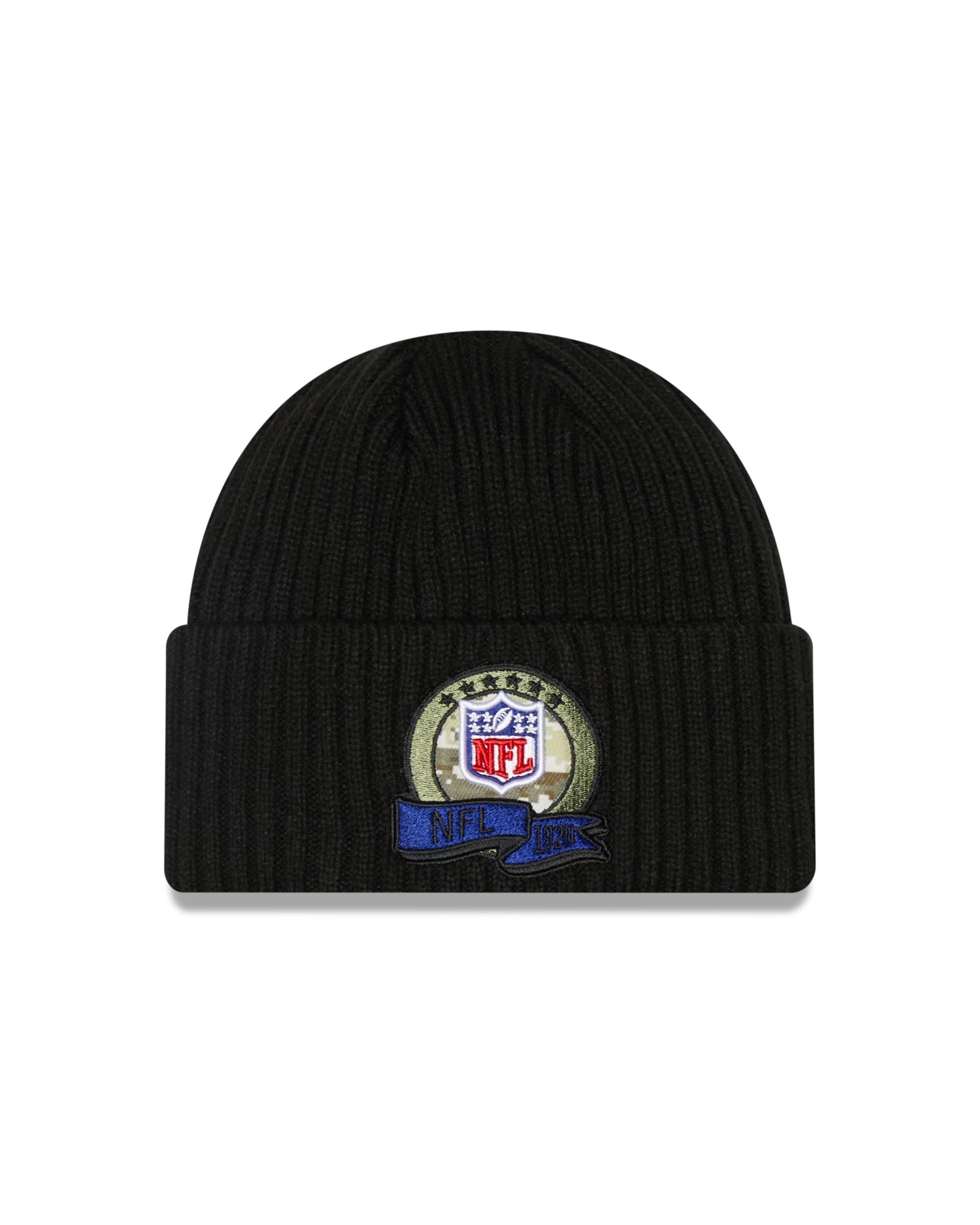 NFL Logo NFL Salute to Service 2022 Black Cuff Knit Beanie New Era