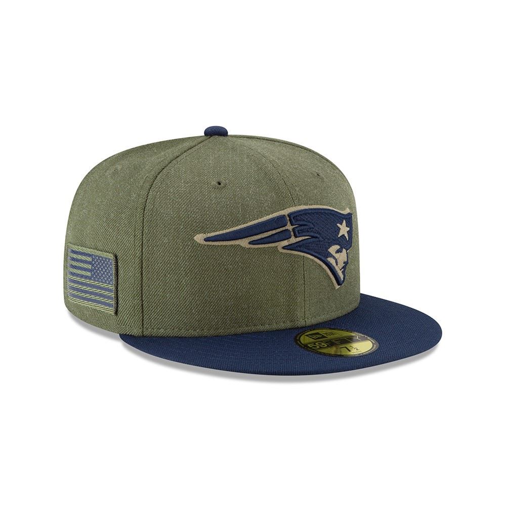 New England Patriots On Field 2018 Salute to Service 59Fifty Cap New Era
