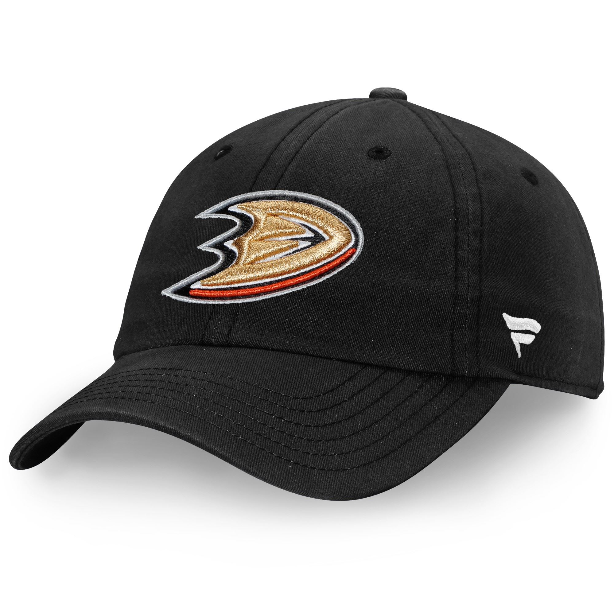 Anaheim Ducks NHL Core Black Curved Unstructured Strapback Cap Fanatics