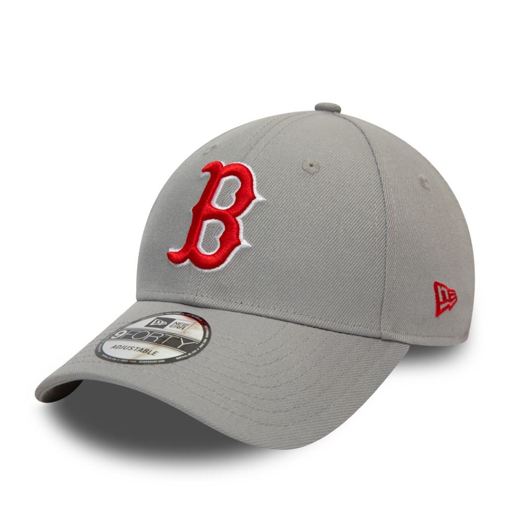 Boston Red Sox MLB Pop Logo Grey Red 9Forty Adjustable Snapback Cap New Era