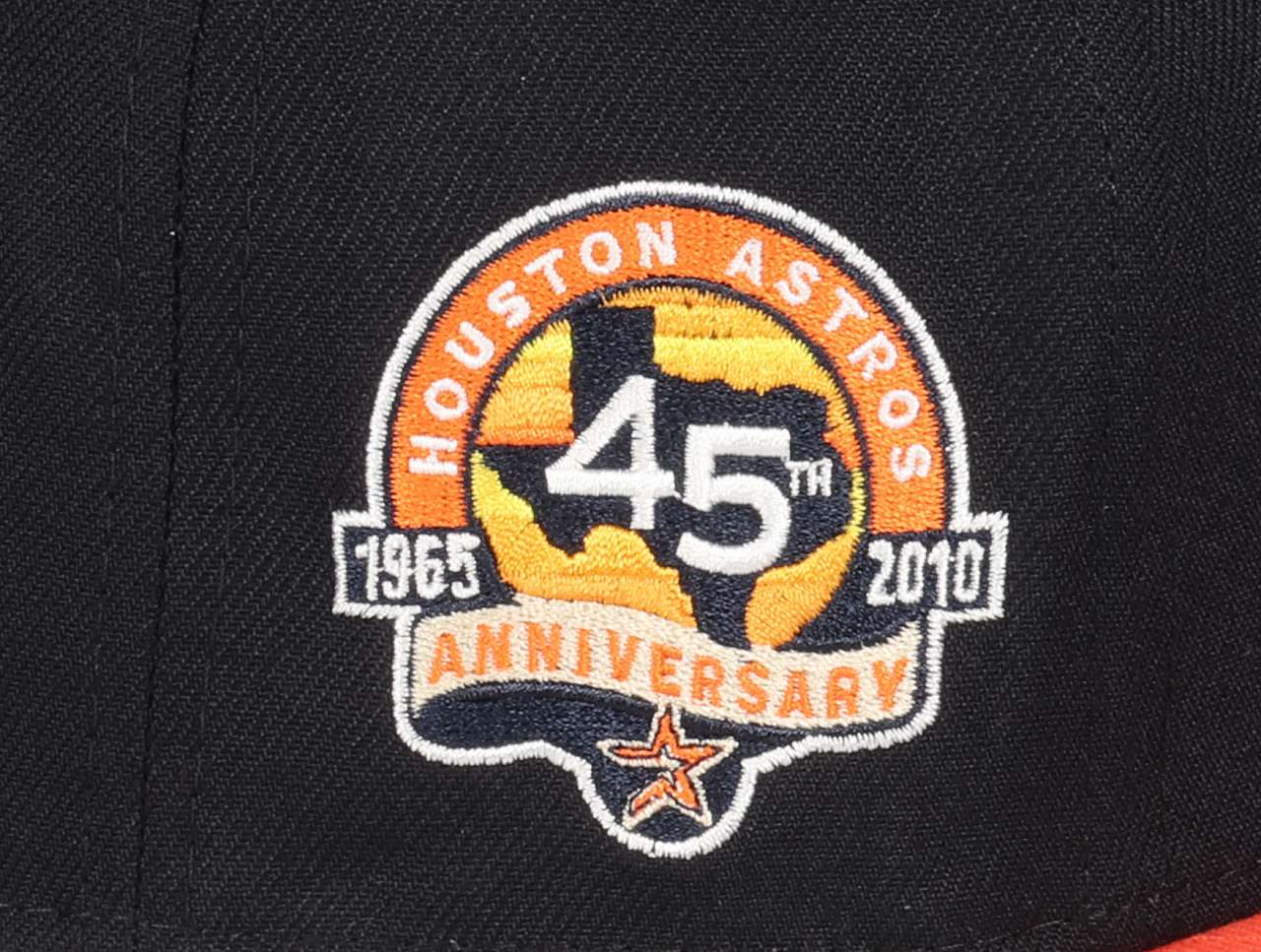 Houston Astros MLB Cooperstown 45th Anniversary Sidepatch Navy Orange 59Fifty Basecap New Era