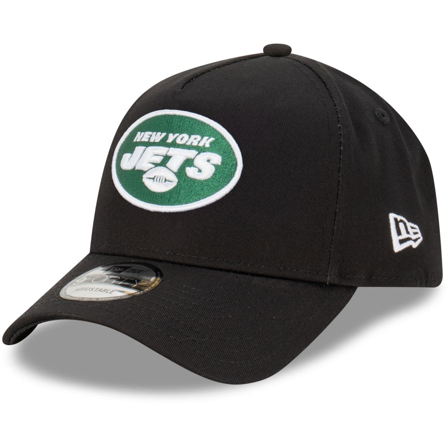 New York Jets NFL Evergreen Schwarz Verstellbare 9Forty A-Frame Cap New Era