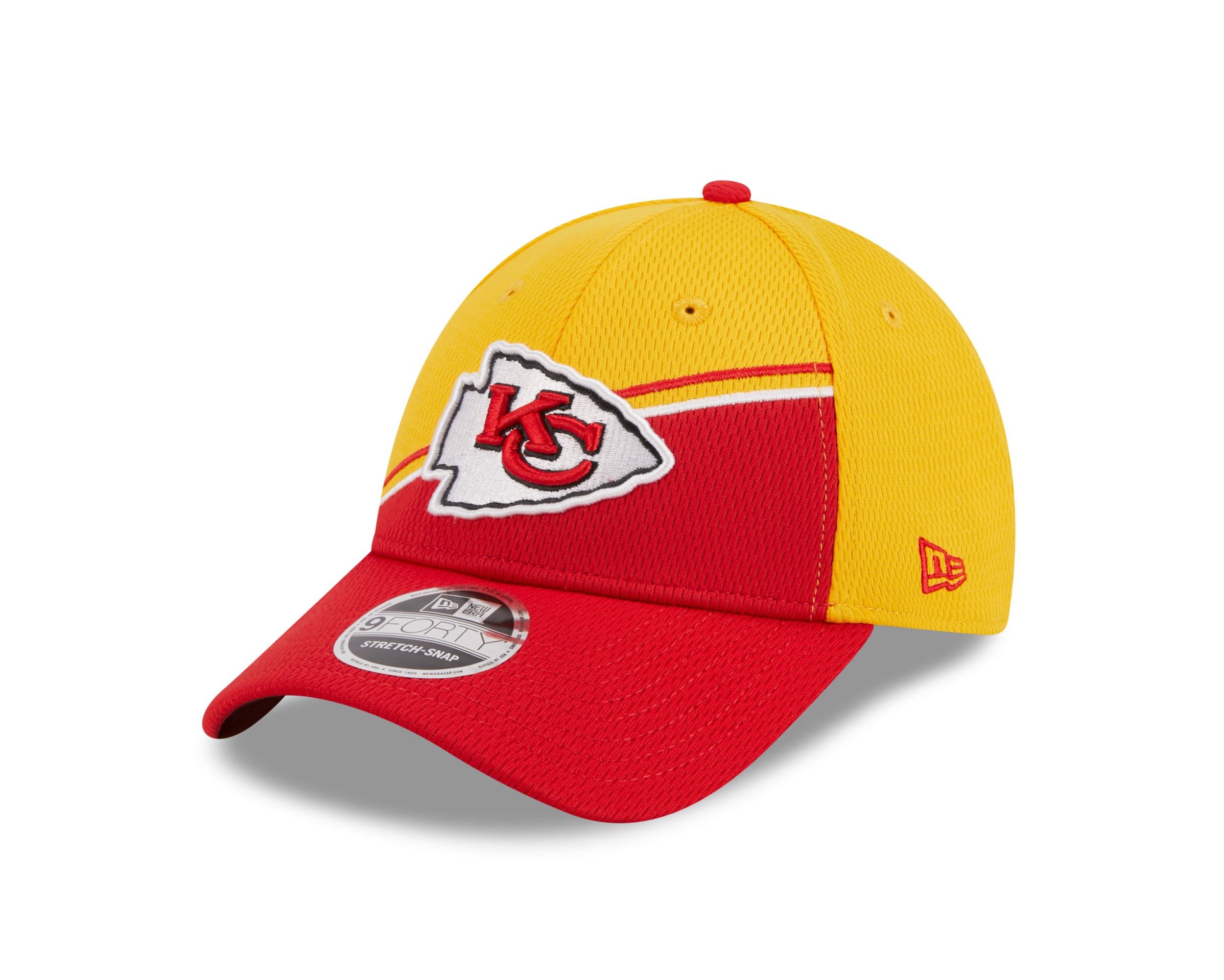 Kansas City Chiefs NFL 2023 Sideline Red Yellow 9Forty Stretch Snapback Cap New Era