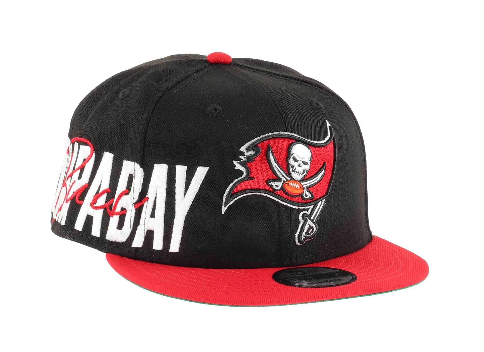 Tampa Bay Buccaneers Sidefont Black / Red 9Fifty Snapback Cap New Era