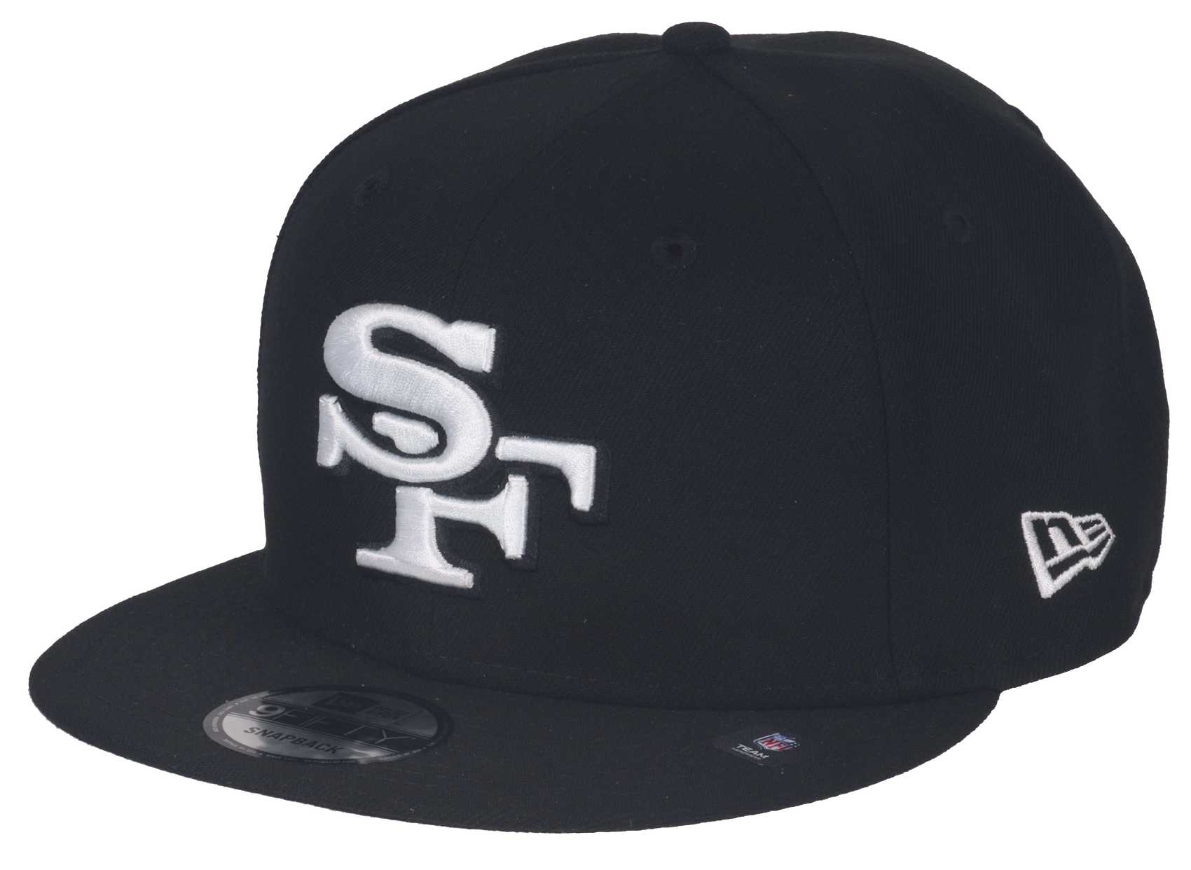 San Francsico 49ers Black Base Black White 9Fifty Snapback Cap New Era